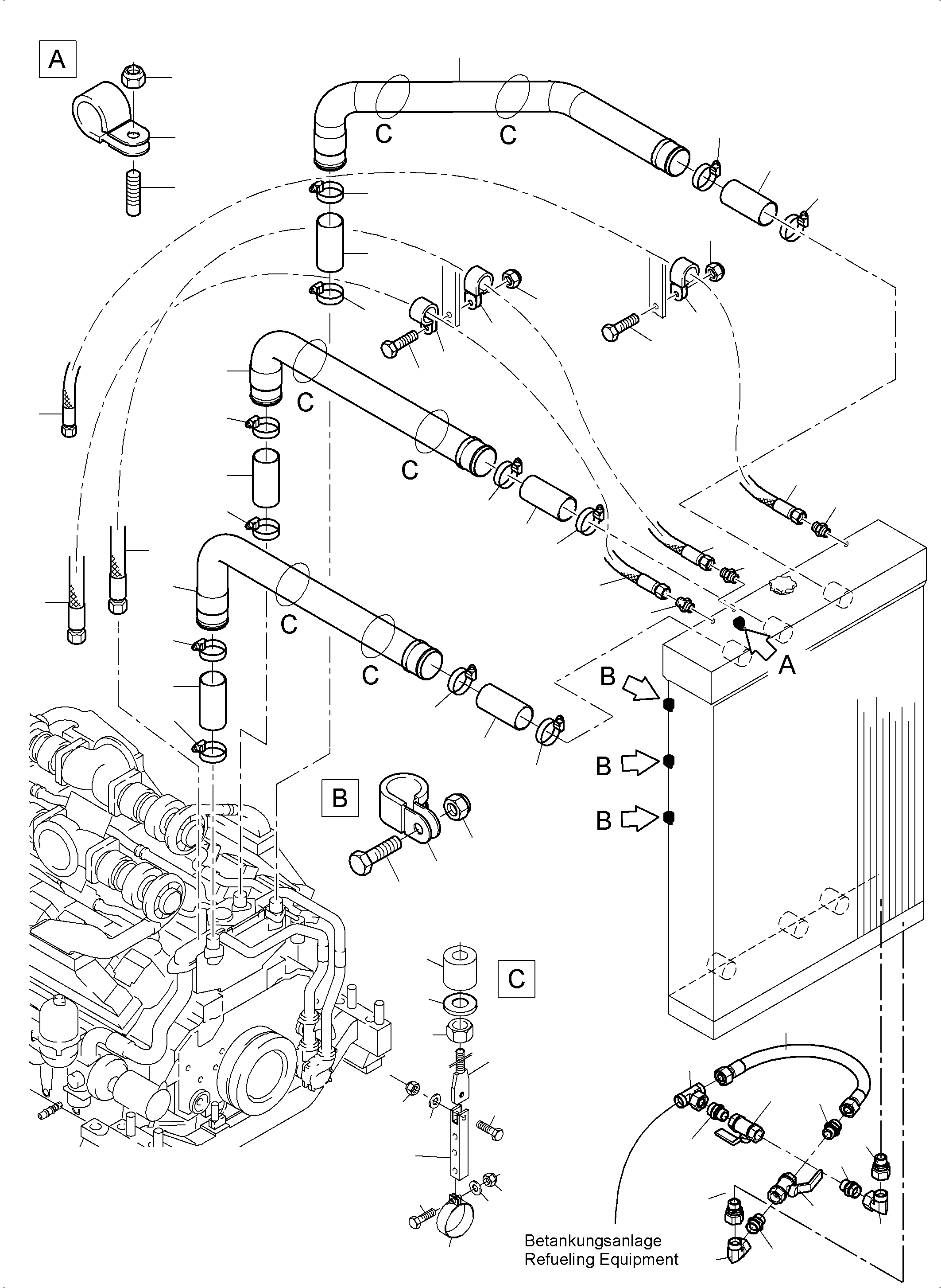 Excavators Mining Komatsu / PC4000-6 S/N 08263(G08263) / Coolant Water Lines(359-1240a : 359-1240a)