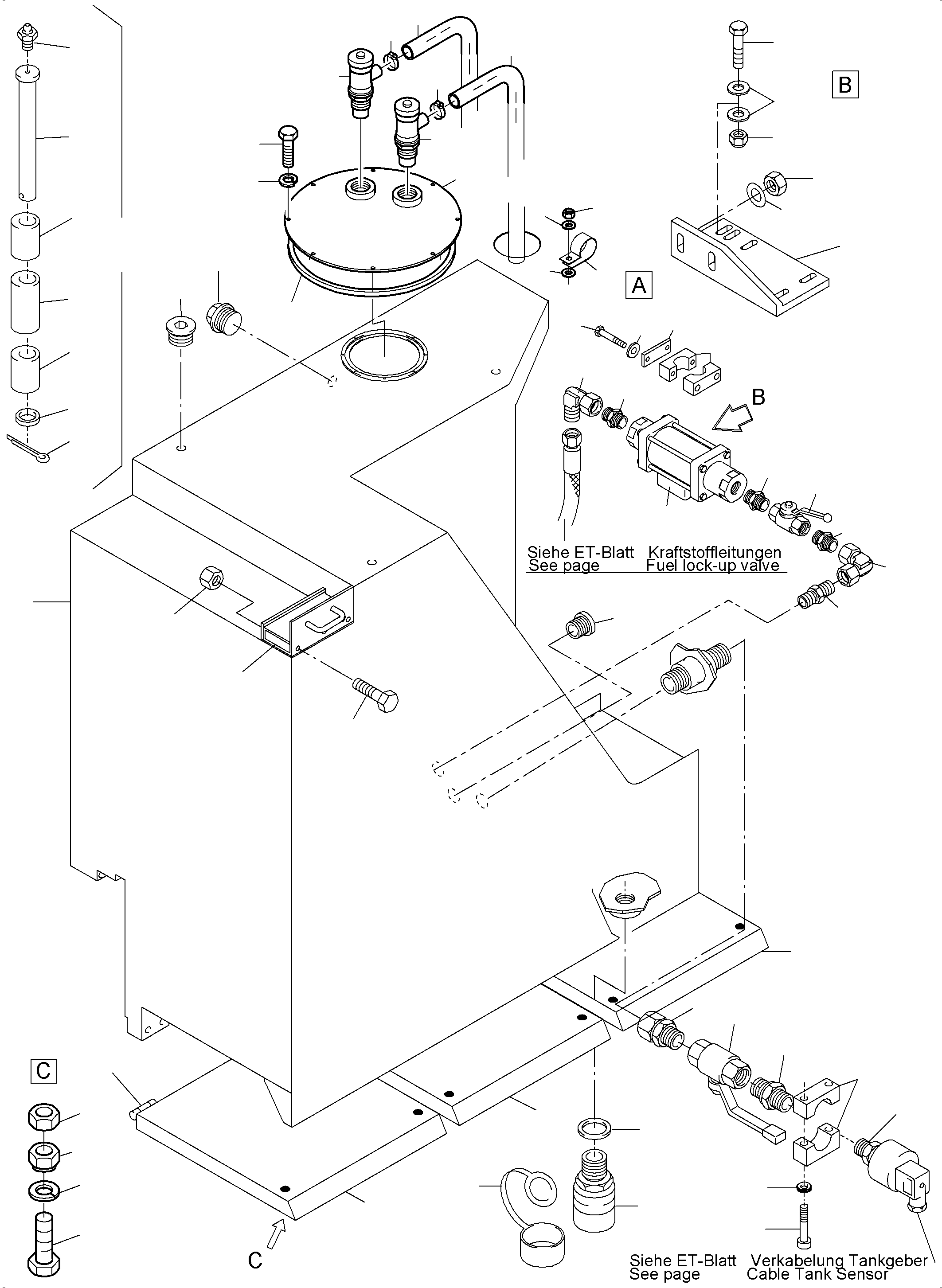 Excavators Mining Komatsu / PC4000-6 S/N 08263(G08263) / Fuel Tank(359-1280b : 359-1280b)