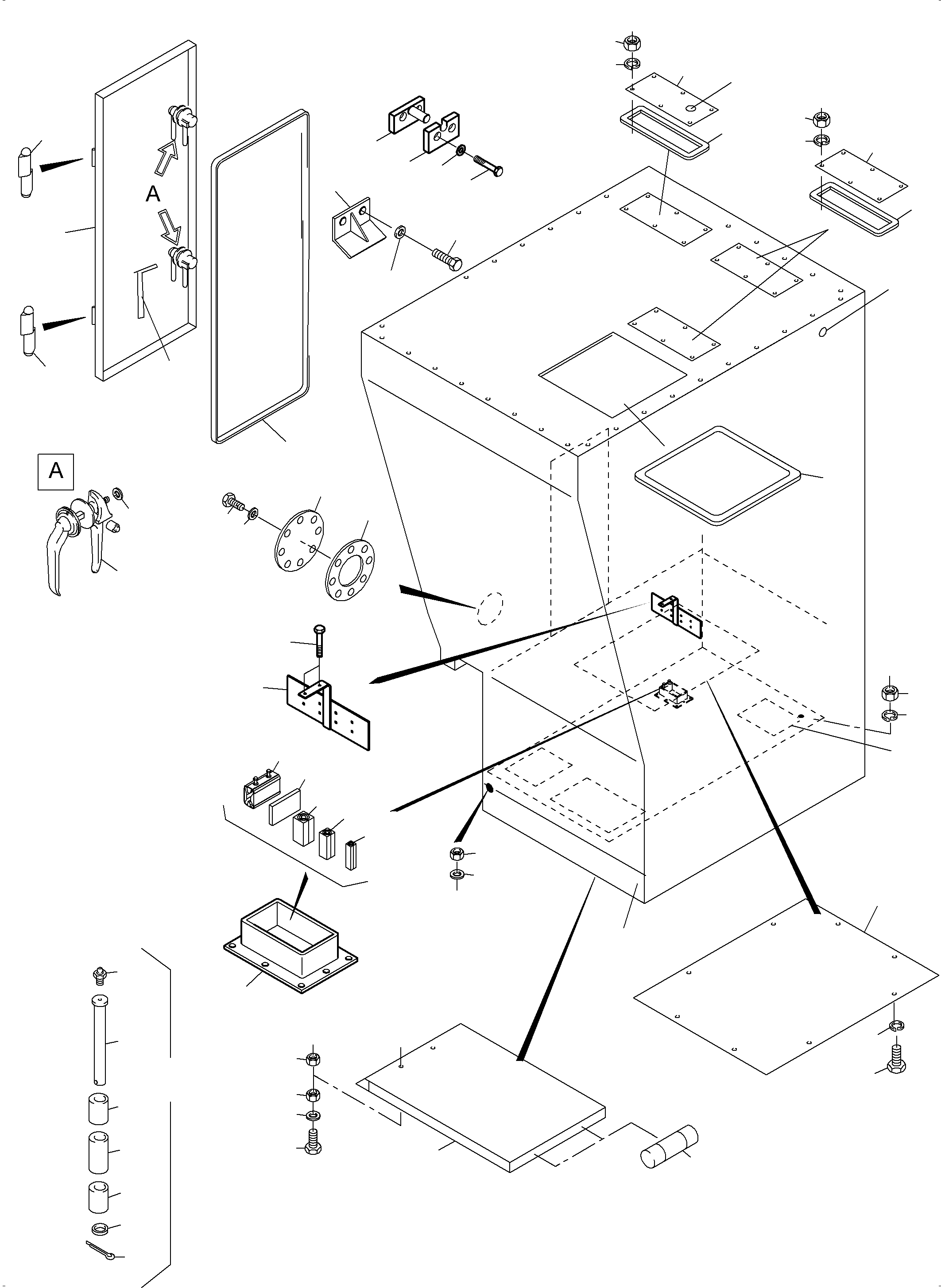 Komatsu parts book diagram for PC4000-6E S/N 08265: CAB SUPPORT