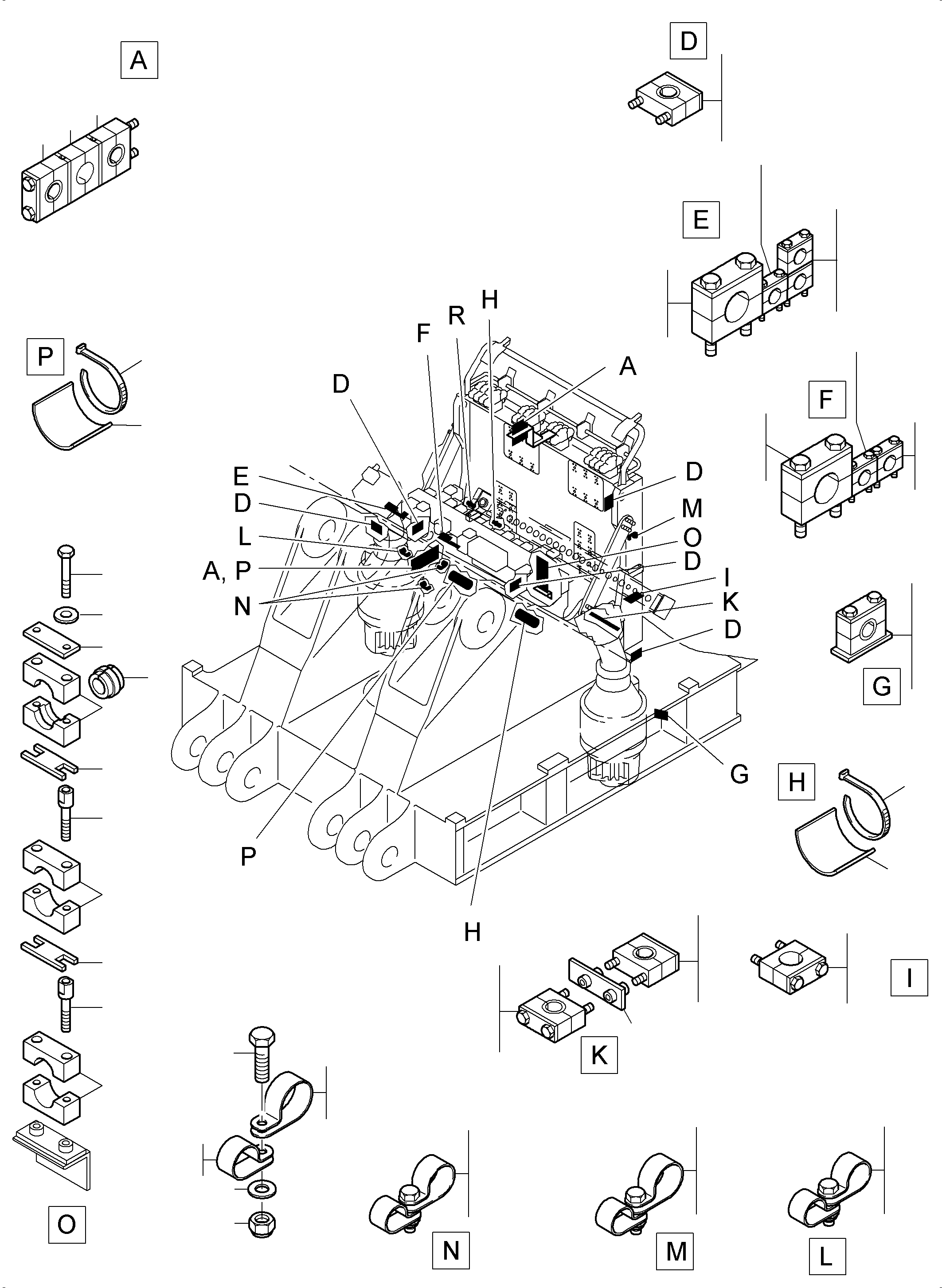 Excavators Mining Komatsu / PC4000-6E S/N 08265(G08265) / Mounting parts superstructure(355-1893b : 355-1893b)