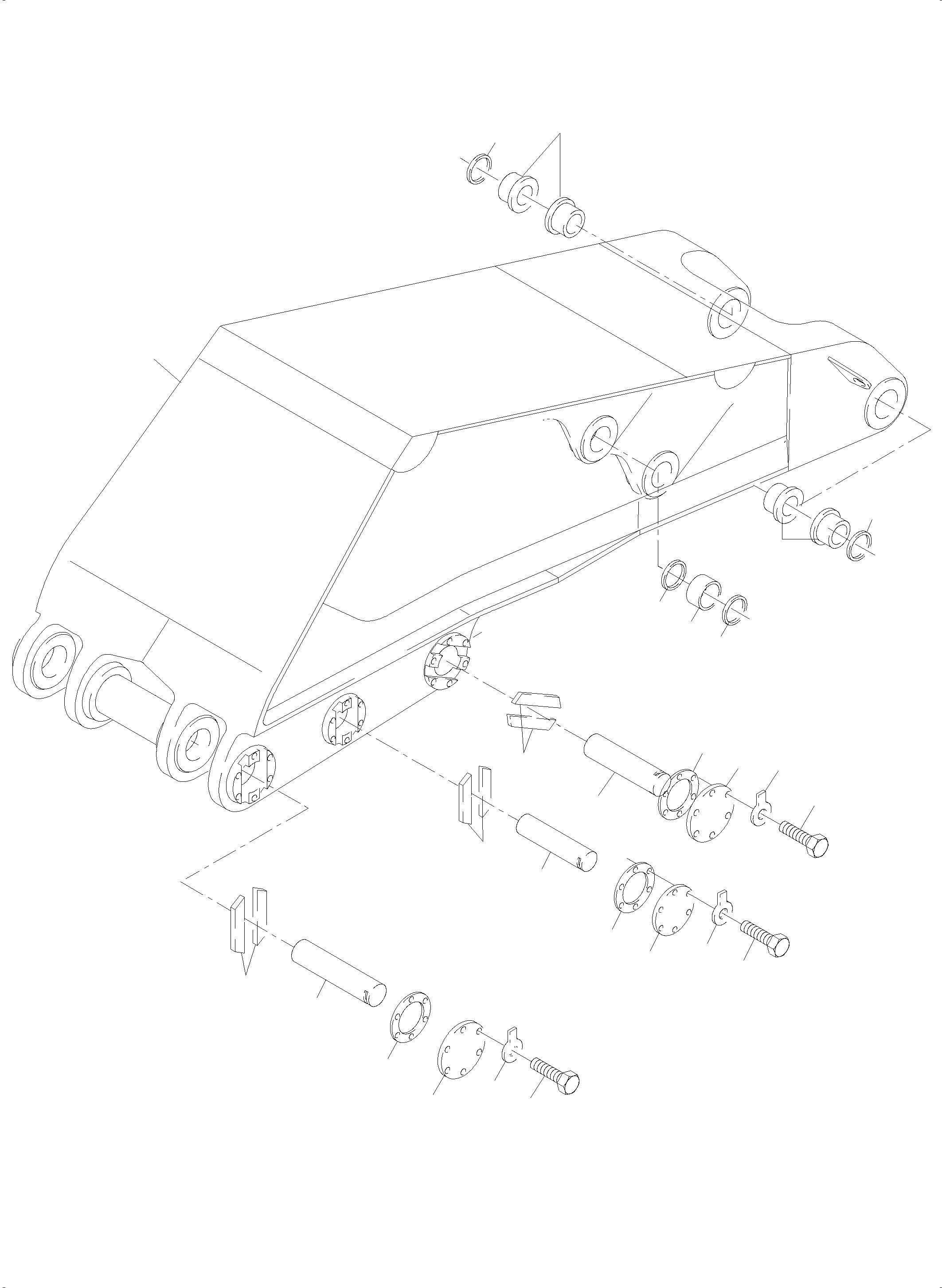 Komatsu parts book diagram for PC4000-6E S/N 08265: BULLCLAM BUCKET BOOM 7,15 M