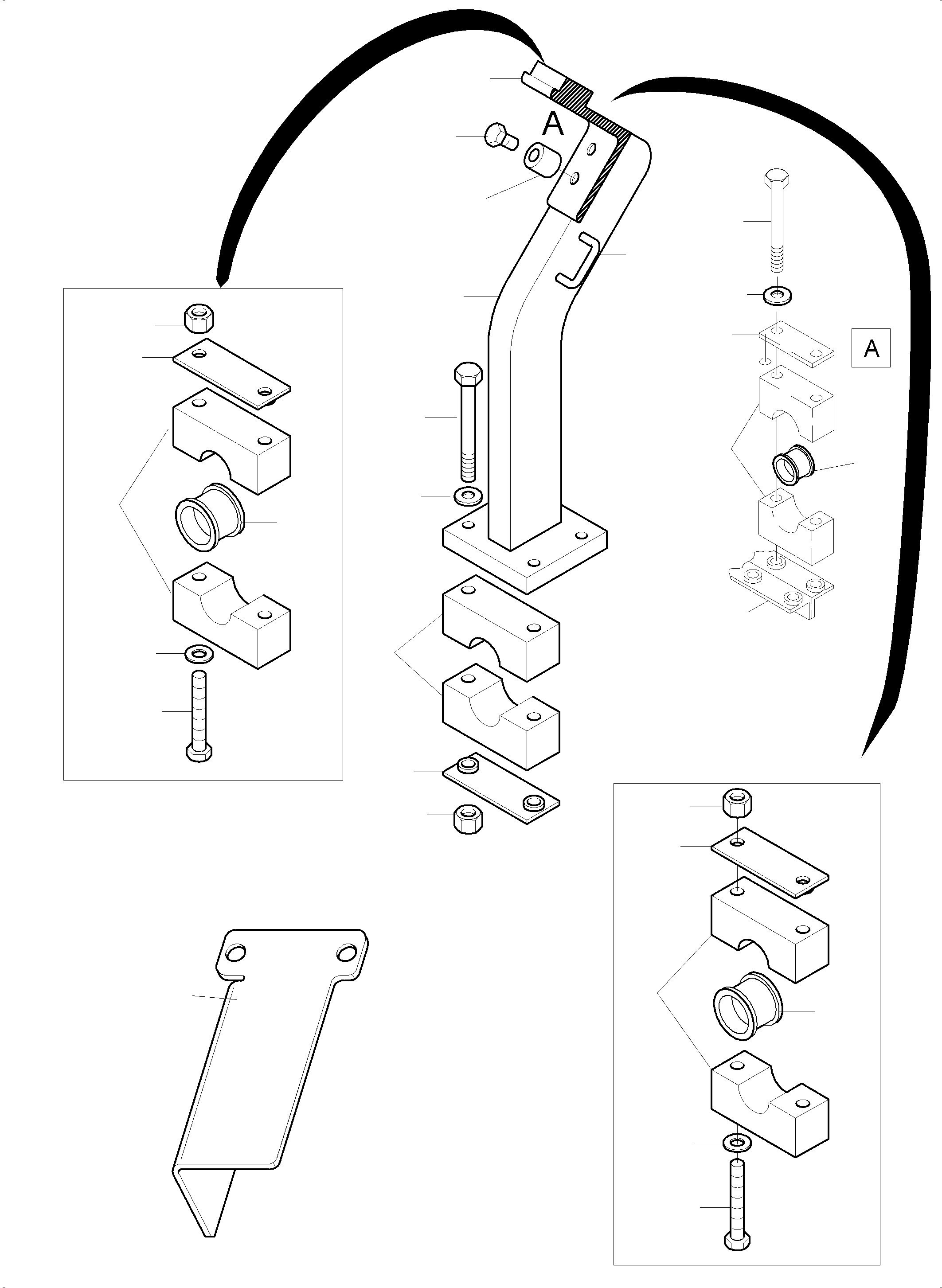 Komatsu parts book diagram for PC4000-6E S/N 08265: BULLCLAM BUCKET BOOM 7,15 M