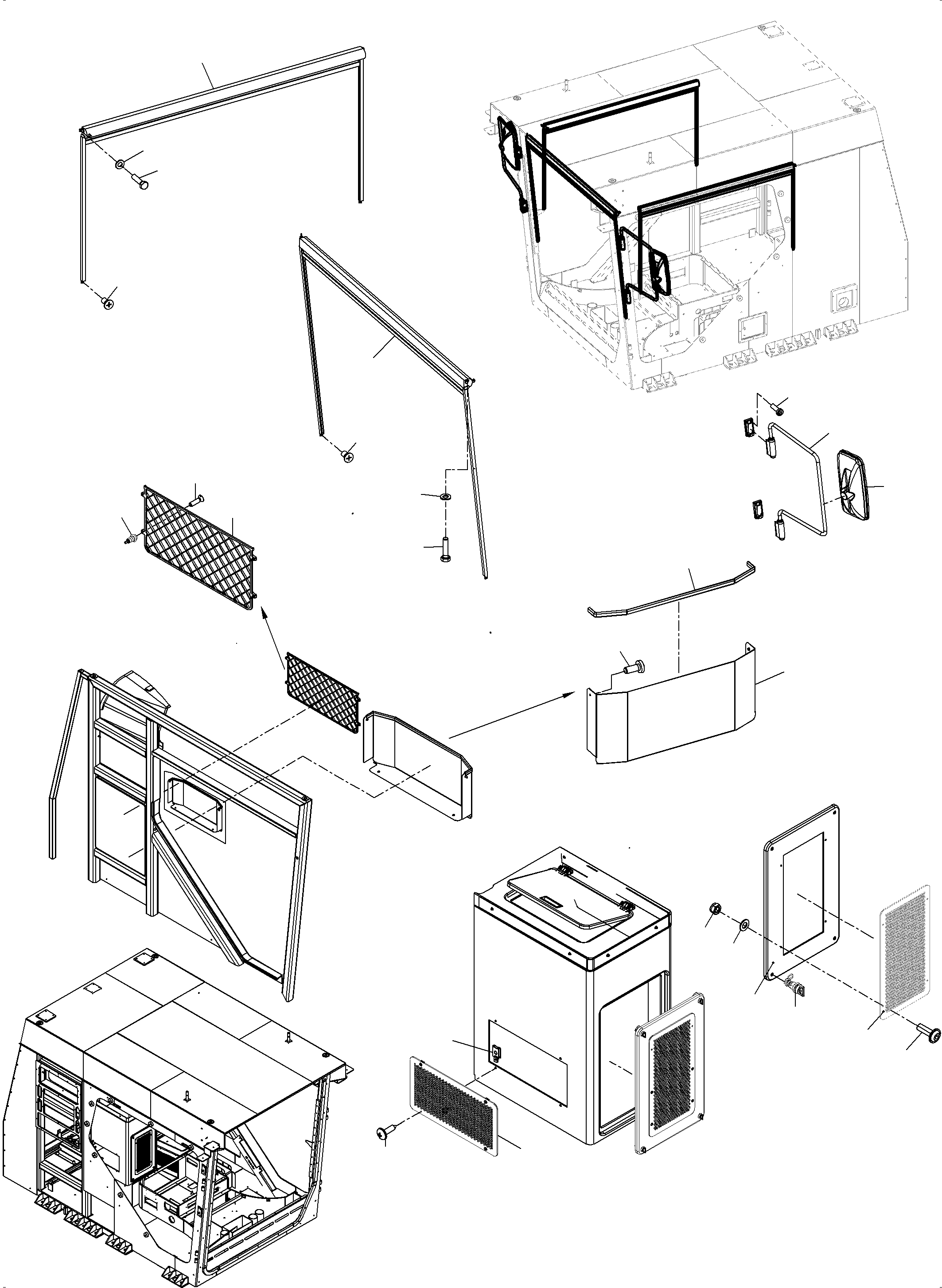 Komatsu parts book diagram for PC4000-6E S/N 08265: OPERATOR'S CAB PART 2