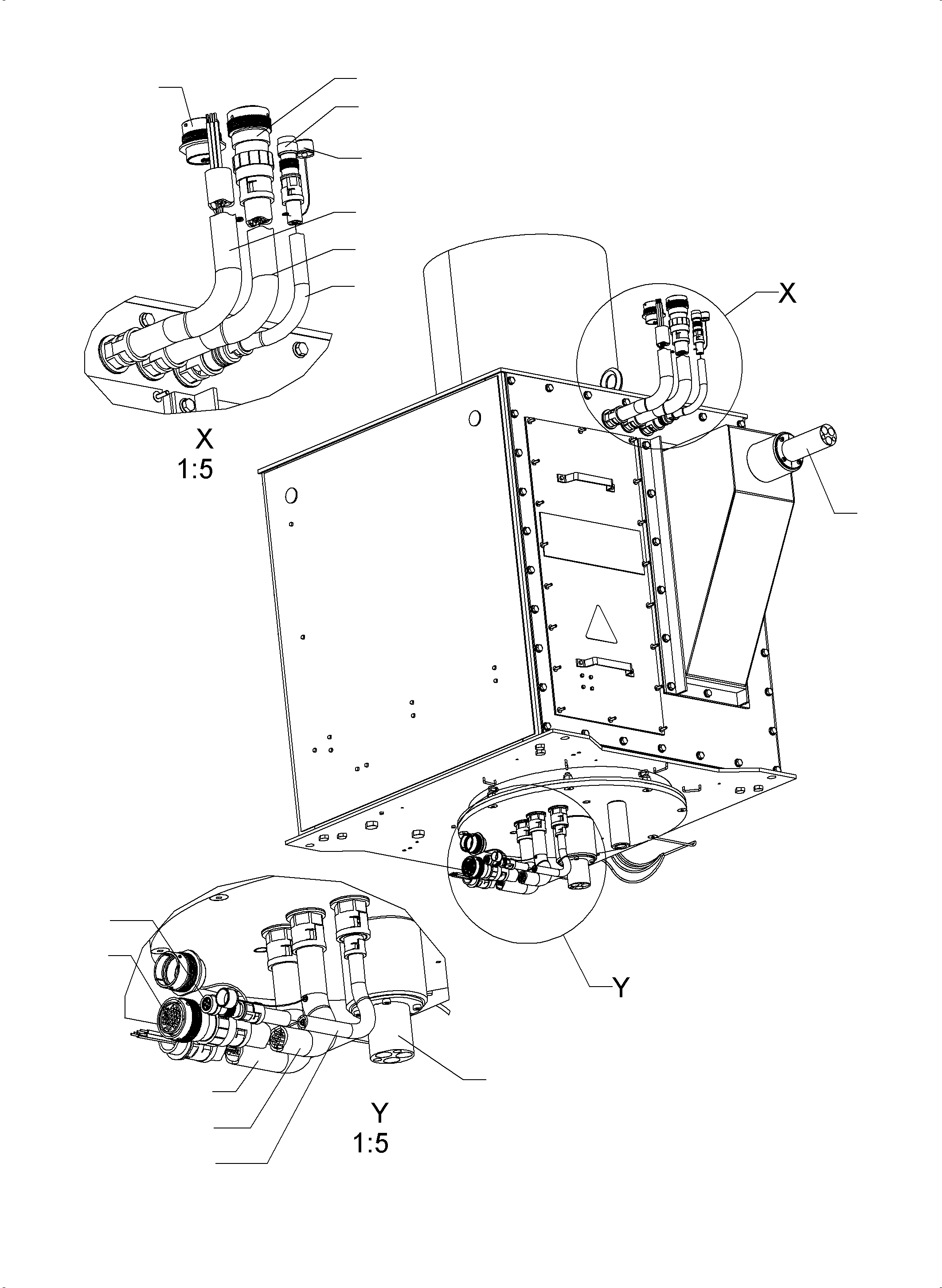 Komatsu parts book diagram for PC4000-6E S/N 08265: CABLES - SLIP RING