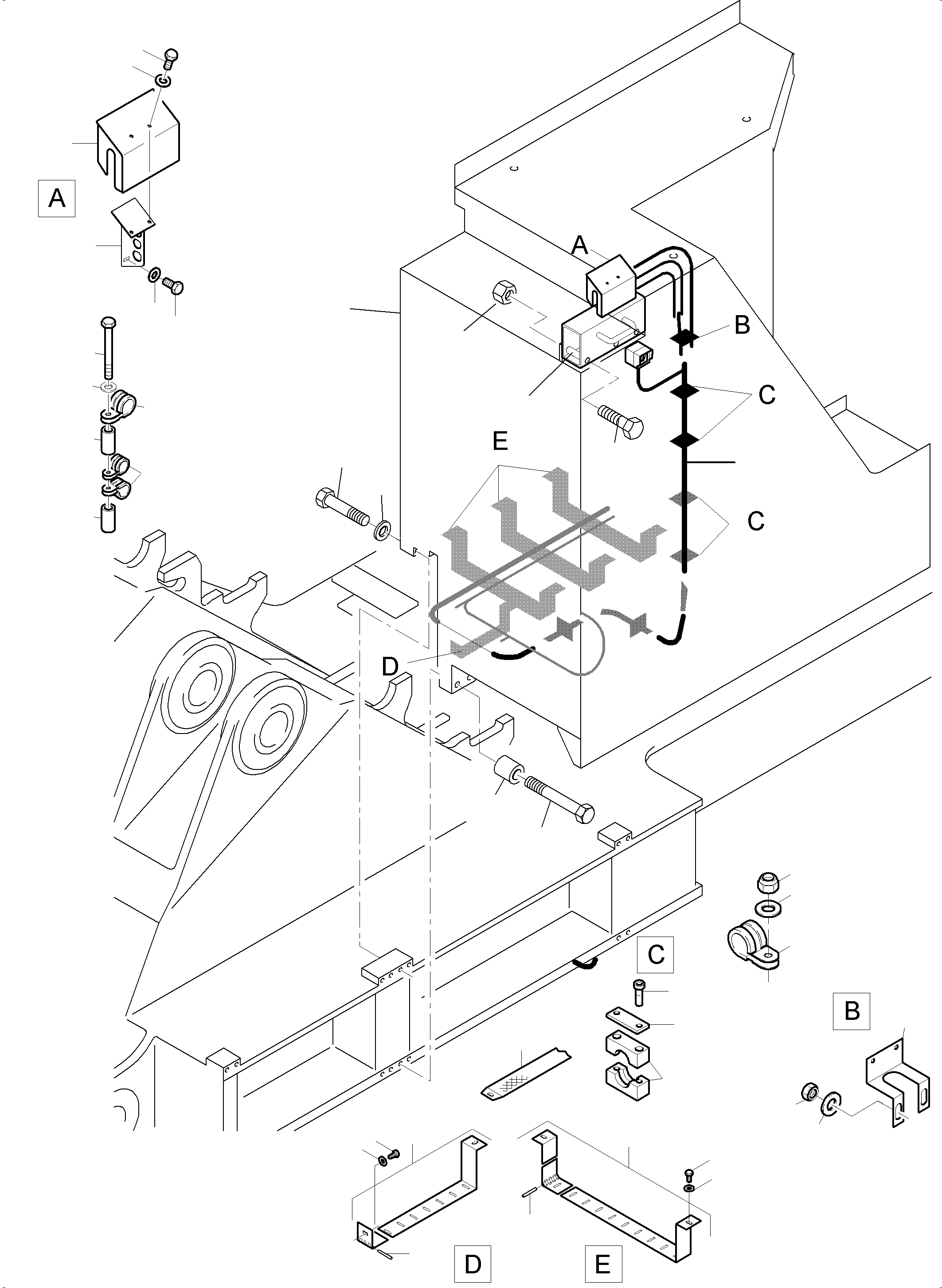 Komatsu parts book diagram for PC4000-6E S/N 08265: SWITCH CABINET
