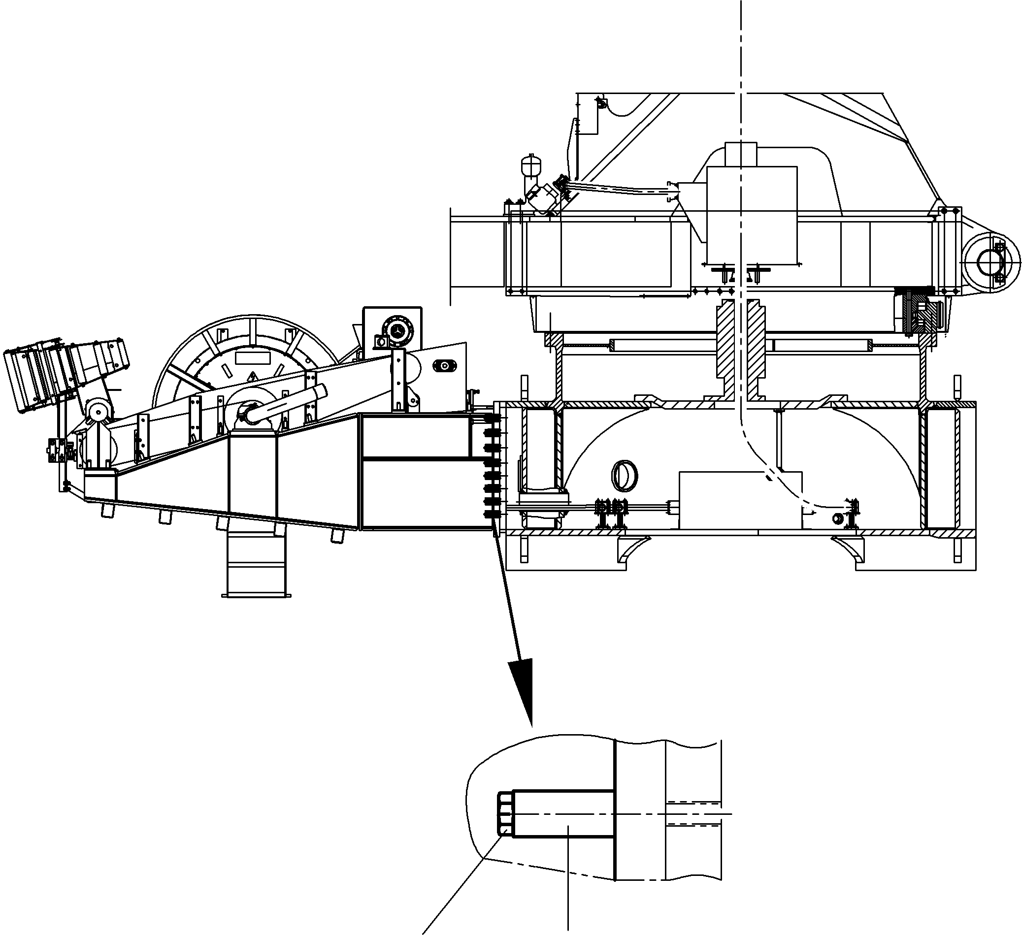 Komatsu parts book diagram for PC4000-6E S/N 08265: CABLE DRUM MOUNTING
