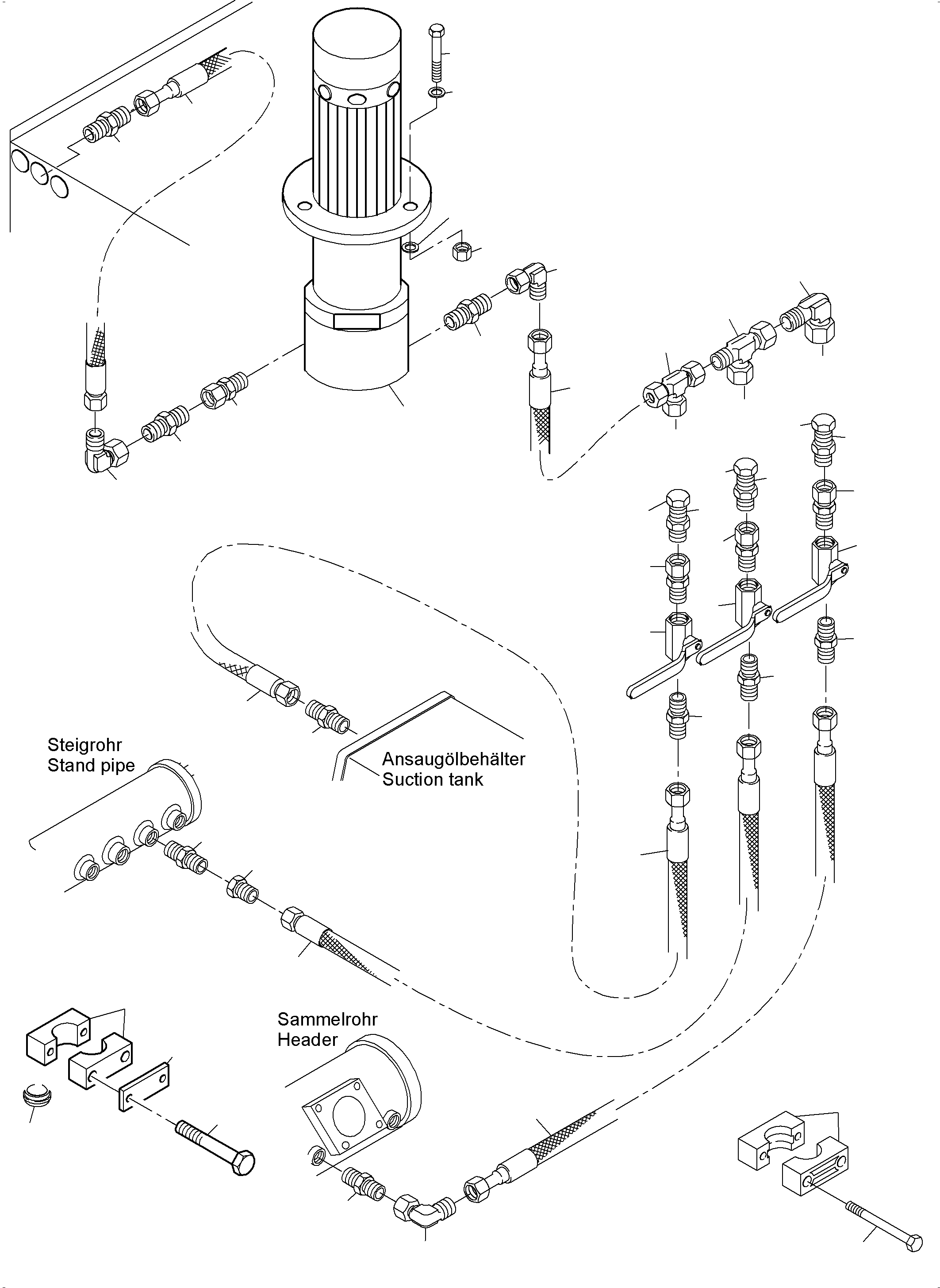 Komatsu parts book diagram for PC4000-6E S/N 08265: TRANSFUSING PUMP, MOUNTING