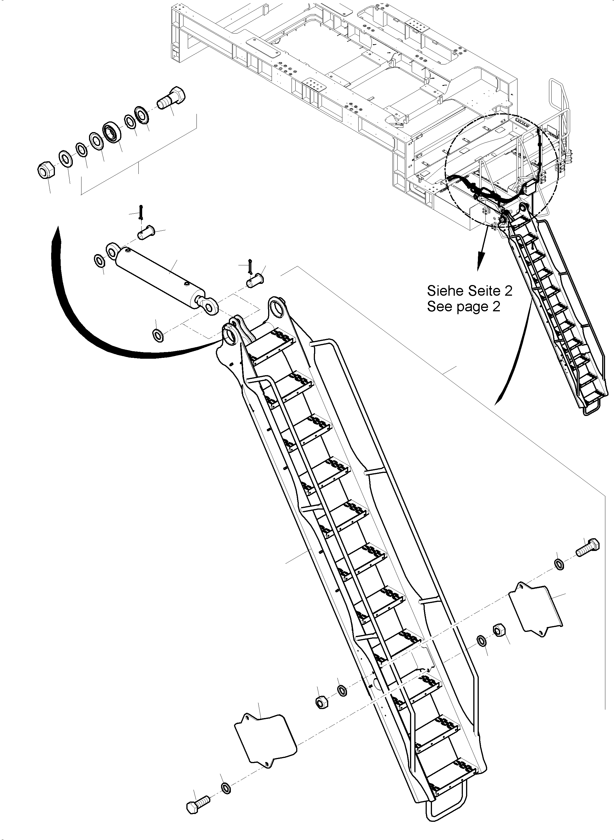 Komatsu parts book diagram for PC4000-6E S/N 08265: STEPS