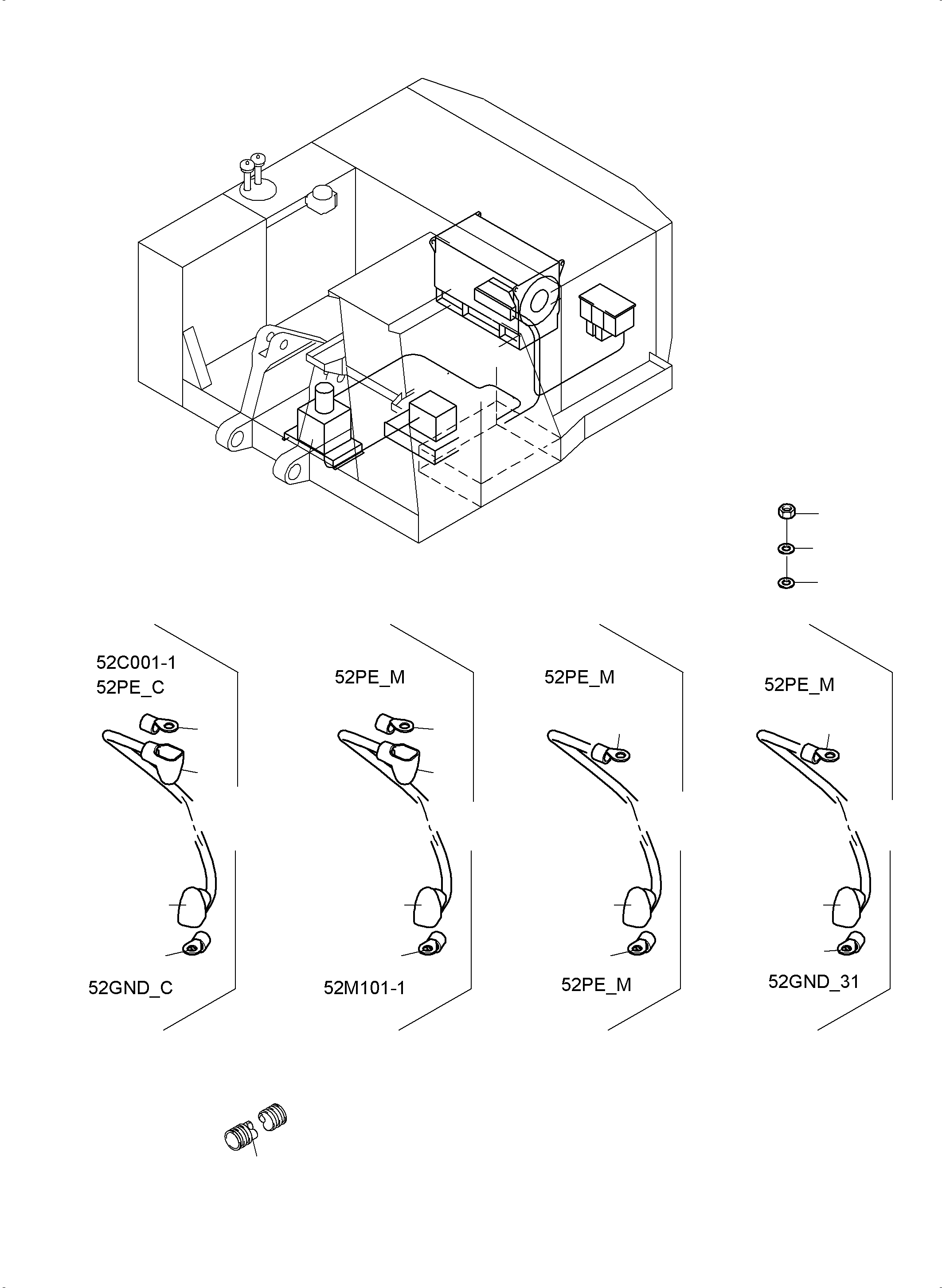 Komatsu parts book diagram for PC4000-6E S/N 08265: EARTH CABLE-ELECTRIC MOTOR