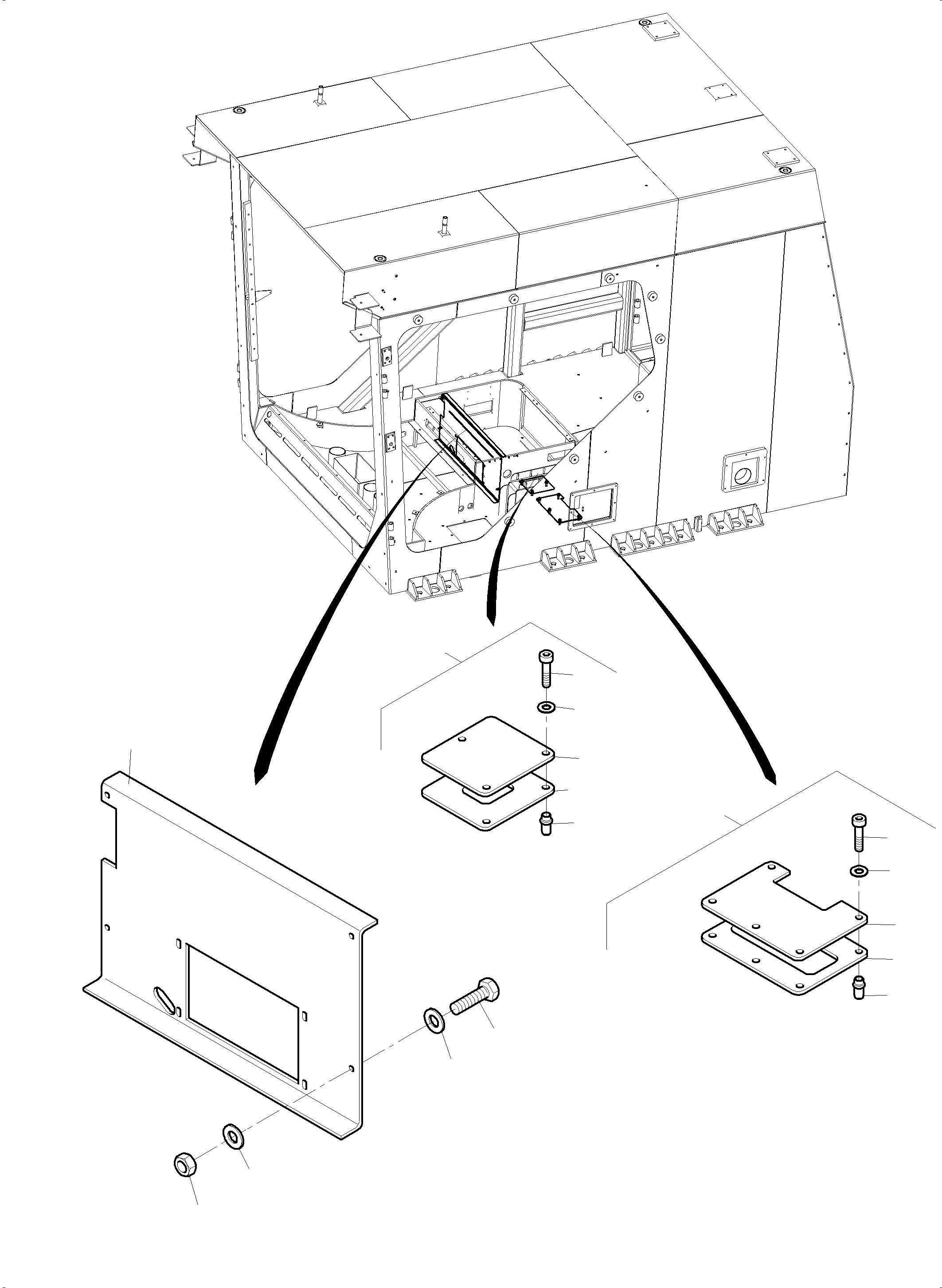 Komatsu parts book diagram for PC4000-6E S/N 08265: ELECTRIC HEATER ASSY. (COLLECTORLESS)