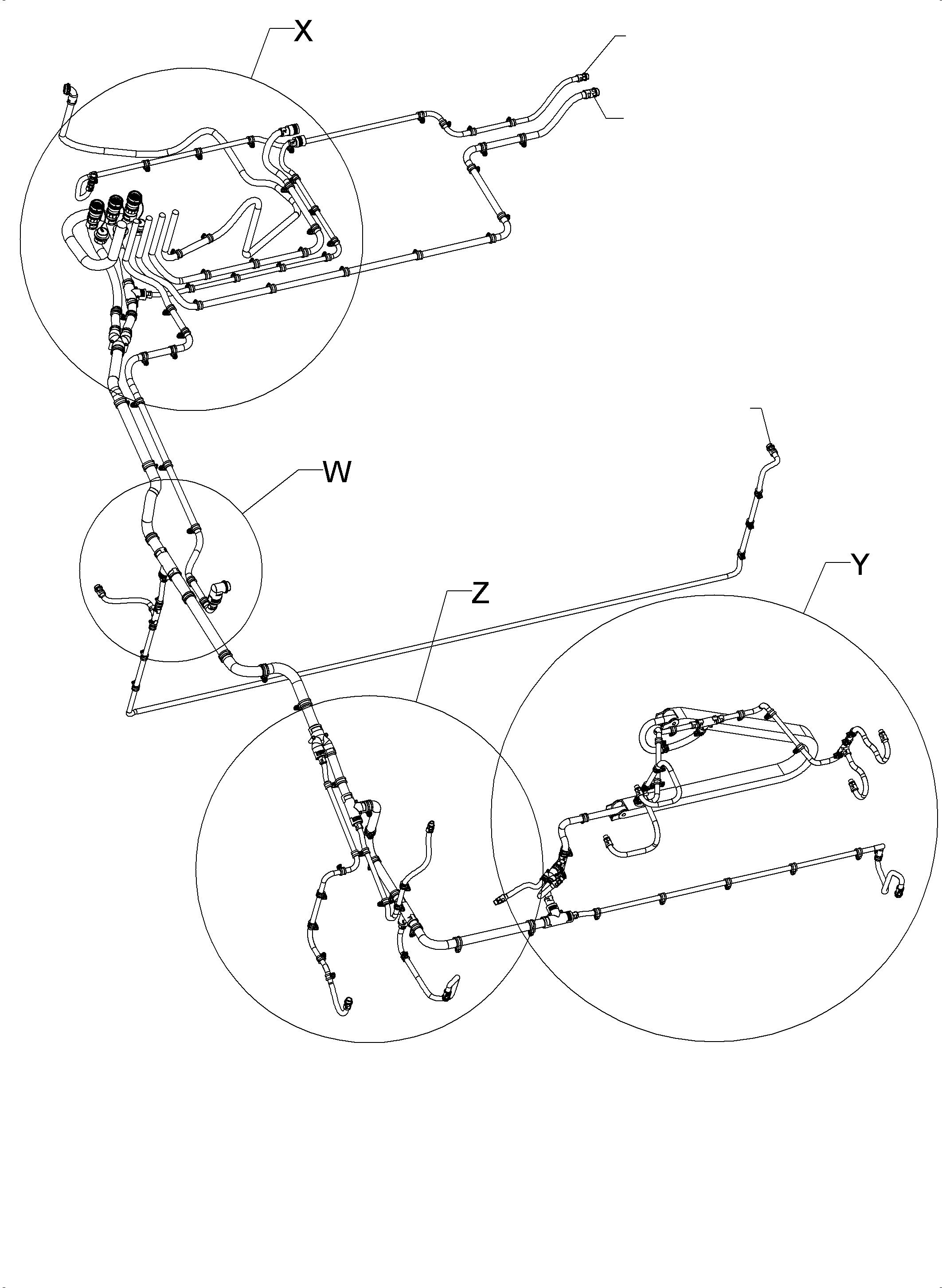 Komatsu parts book diagram for PC4000-6E S/N 08265: CABLES- CABLE DUCT