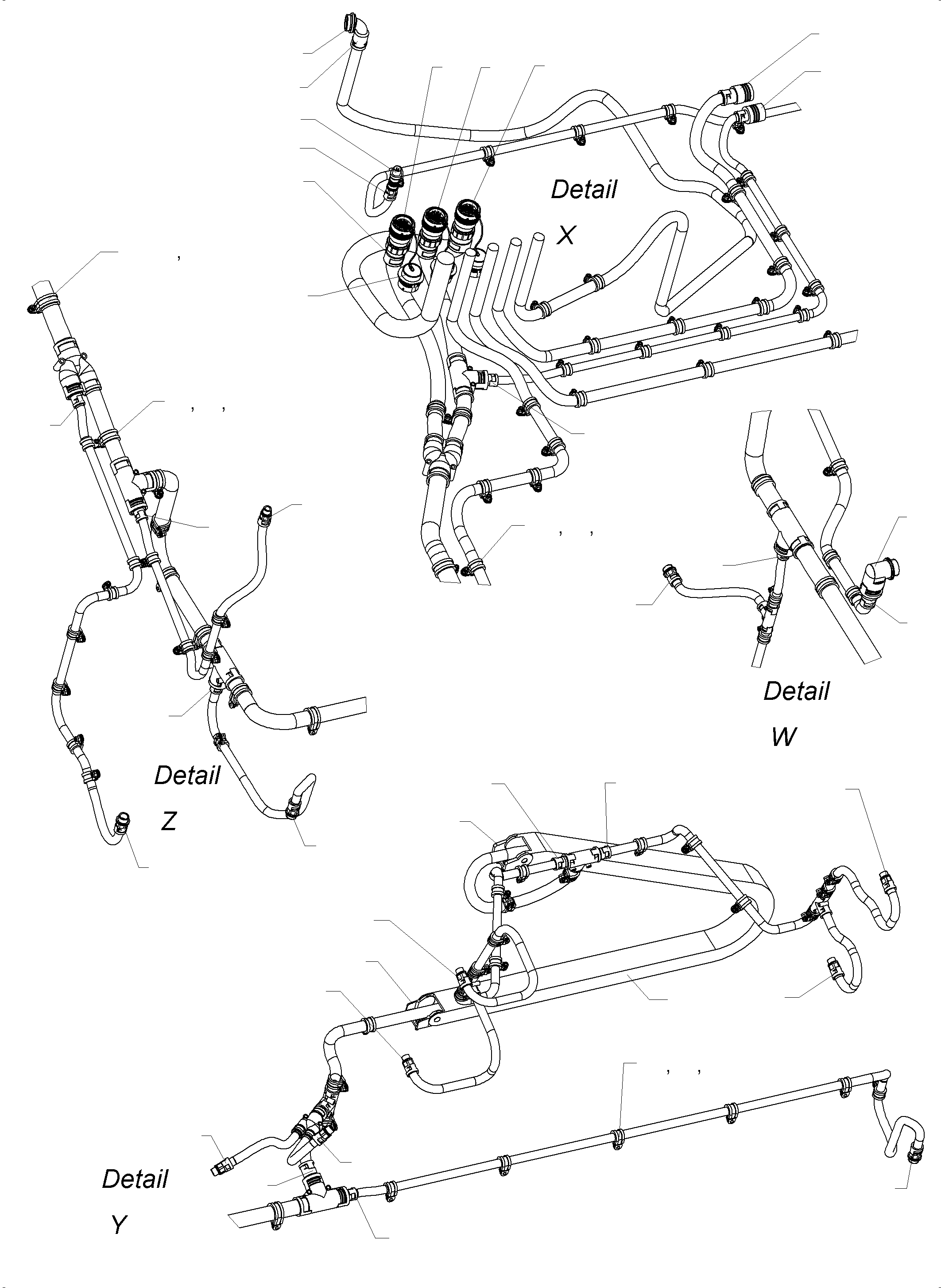 Komatsu parts book diagram for PC4000-6E S/N 08265: CABLES- CABLE DUCT