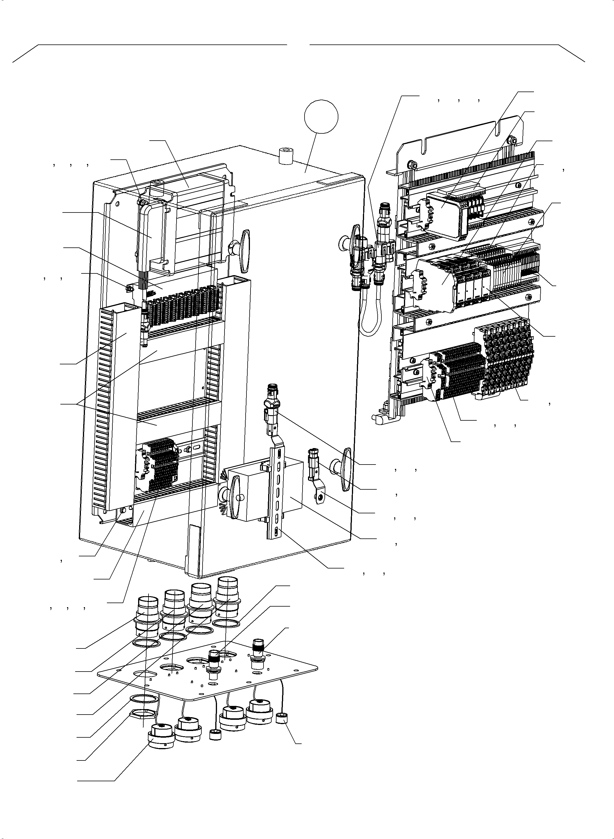 Komatsu parts book diagram for PC4000-6E S/N 08265: SWITCH BOX LOCATION 95