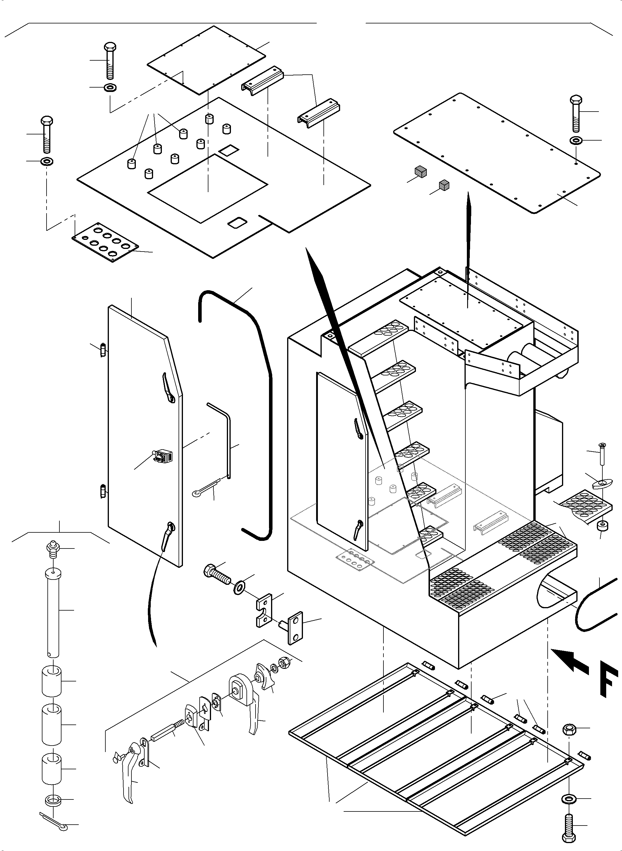 Komatsu parts book diagram for PC4000-6E S/N 08265: SWITCH CABINET (MS)