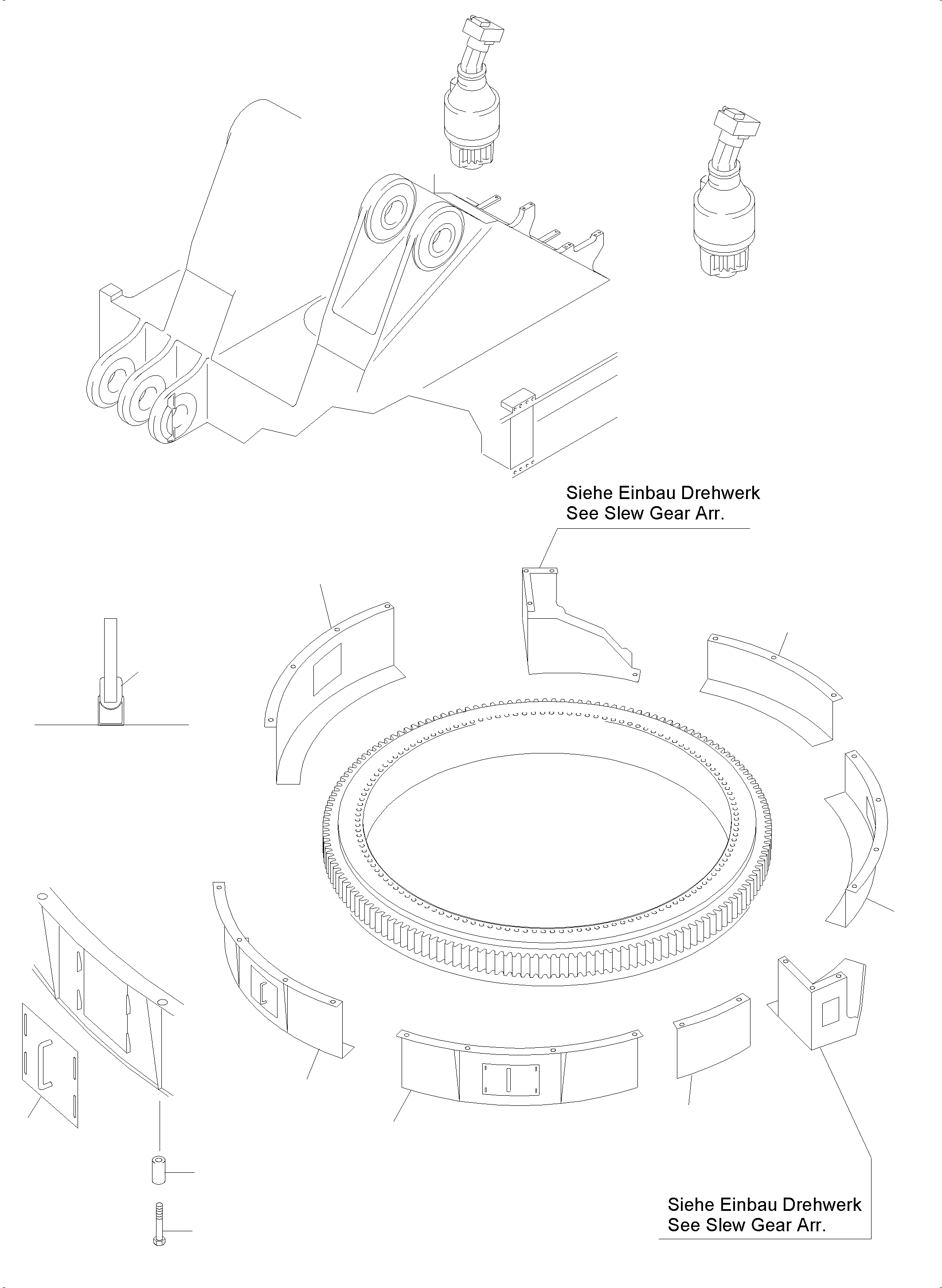 Excavators Mining Komatsu / PC4000-6 S/N 08266(G08266) / Slew Ring Protection(355-1120a : 355-1120a)