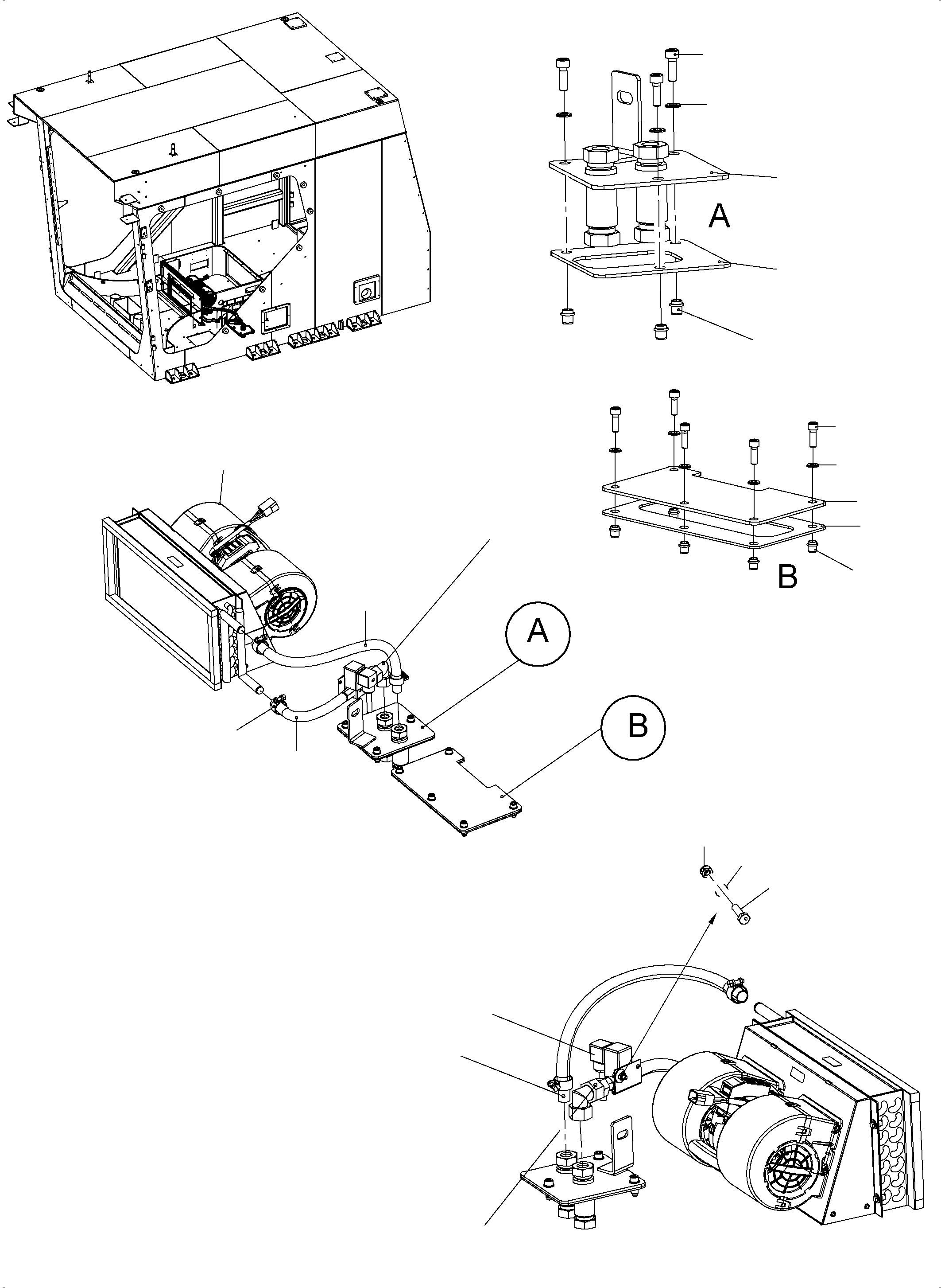 Komatsu parts book diagram for PC4000-11 S/N 08273: CAB HEATER ARR.
