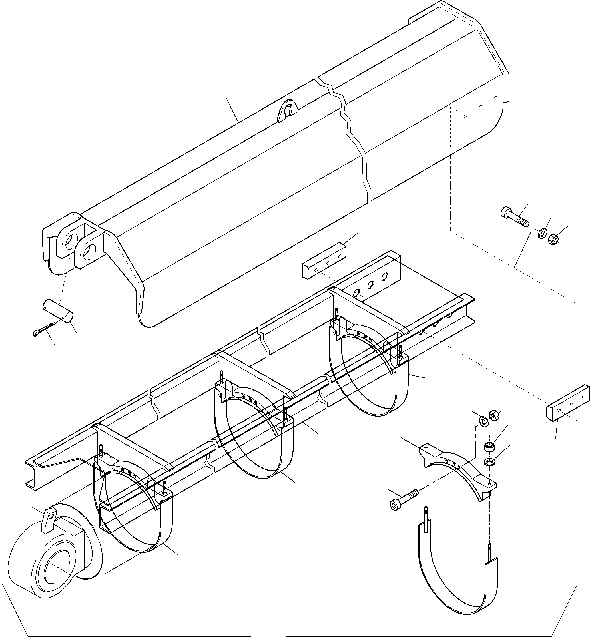 Komatsu parts book diagram for PC4000-11 S/N 08273: BACKHOE CYLINDER - PROTECTION