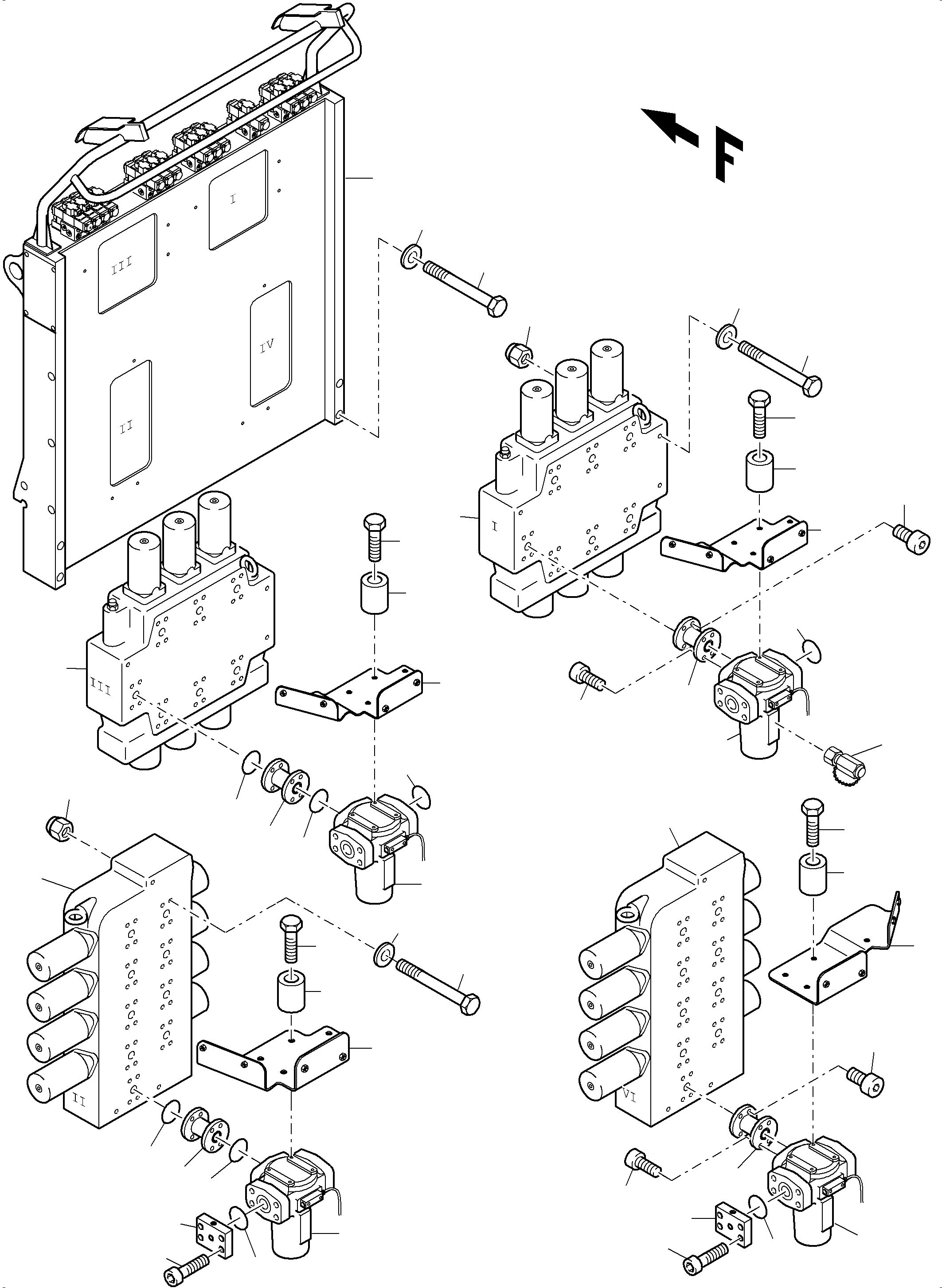 Komatsu parts book diagram for PC4000-11 S/N 08273: CONTROL UNIT, MOUNTING BHE