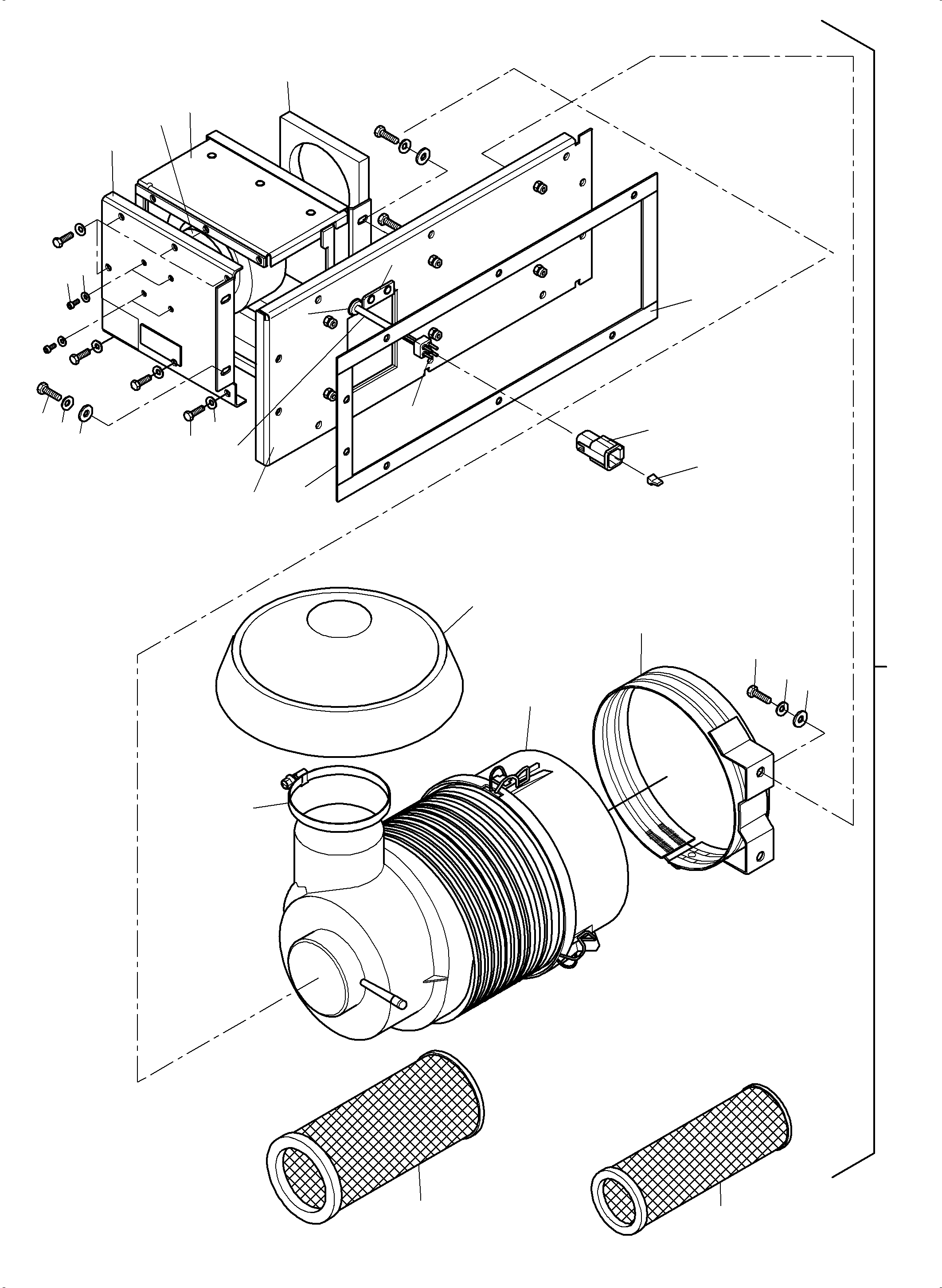 Komatsu parts book diagram for PC4000-11 S/N 08273: VENTILATION SYSTEM