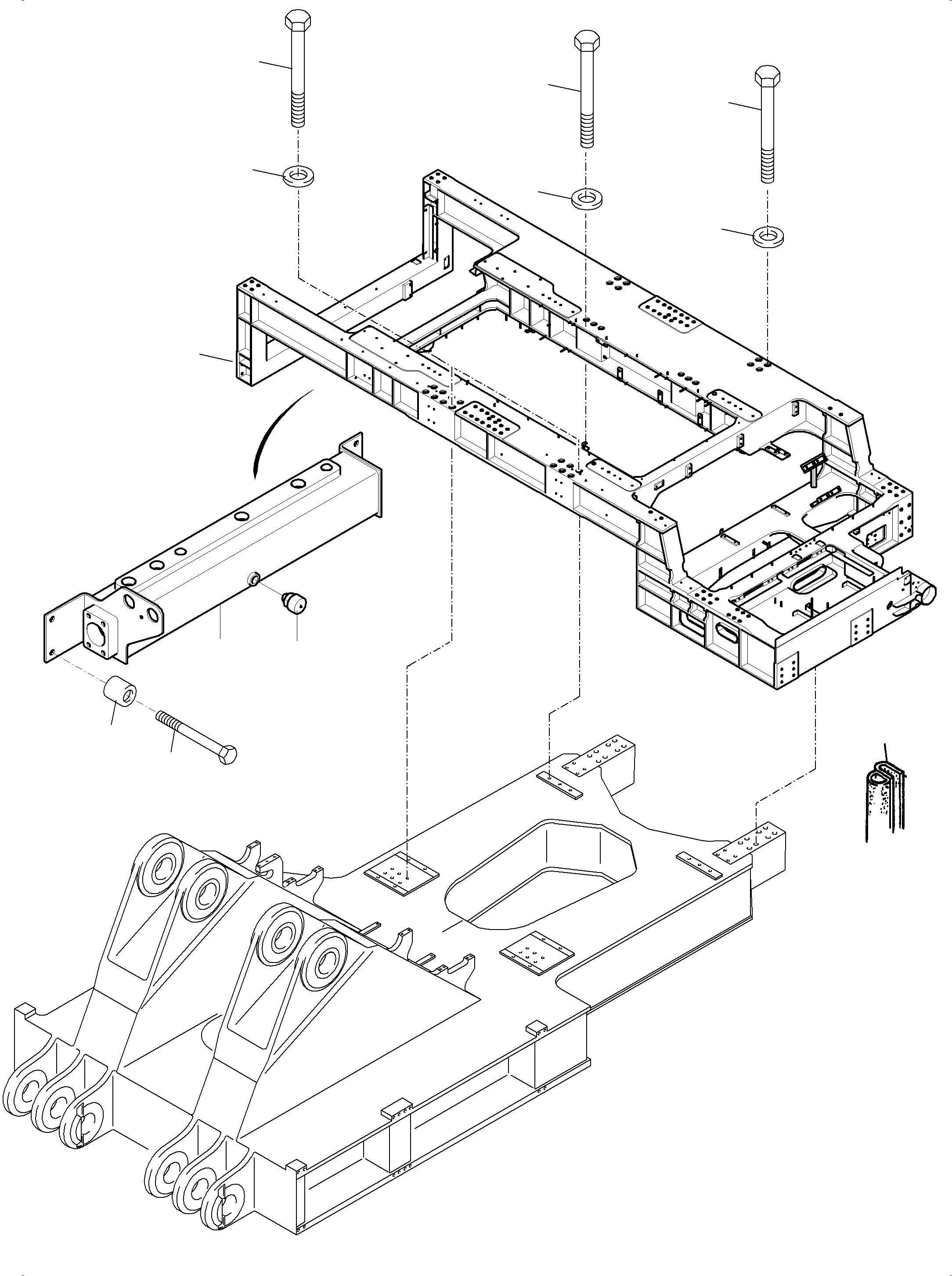 Komatsu parts book diagram for PC4000-11 S/N 08273: POWER FRAME ARR.