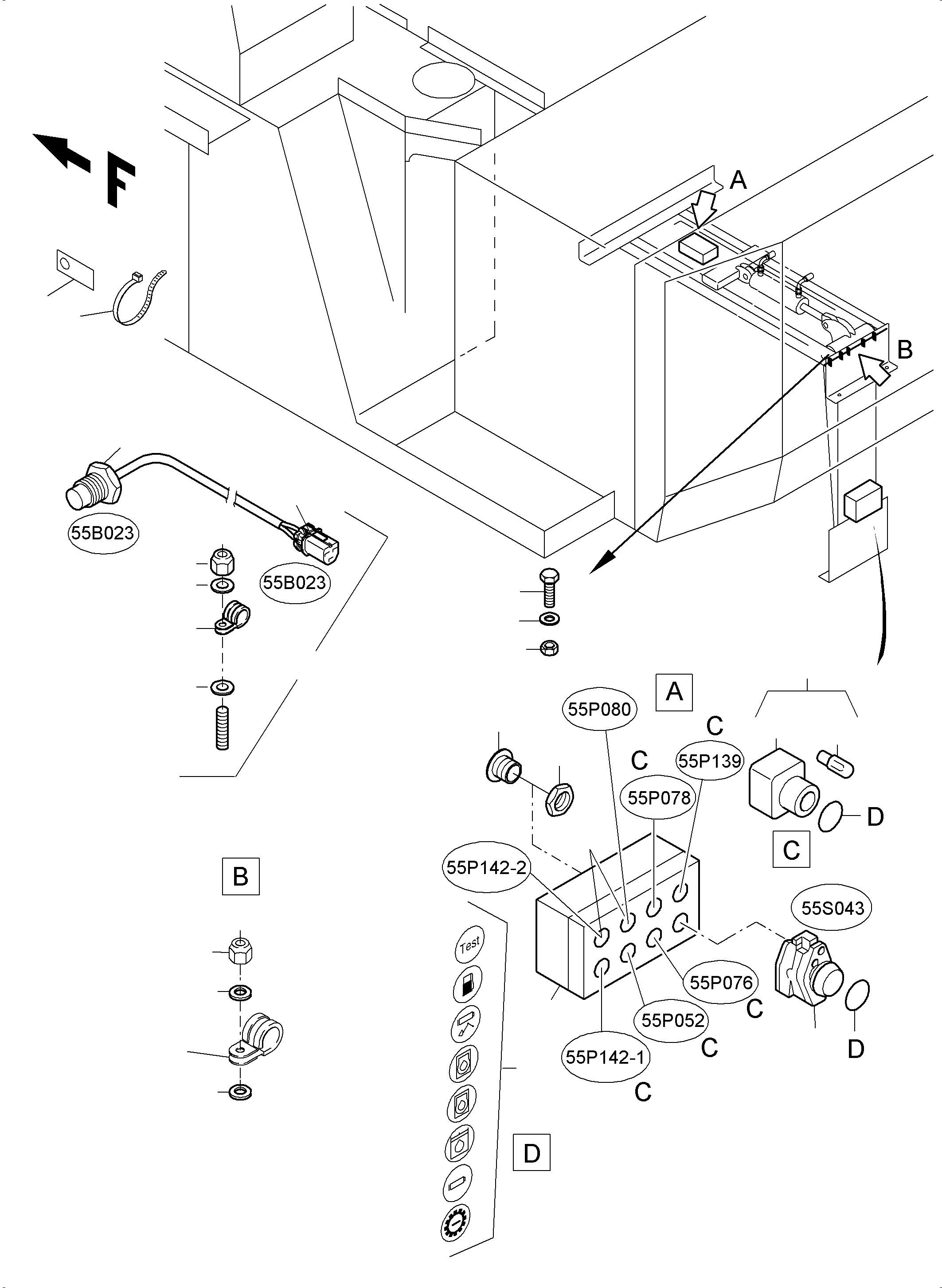Komatsu parts book diagram for PC4000-11 S/N 08273: ELECTRIC PARTS - REFUELING