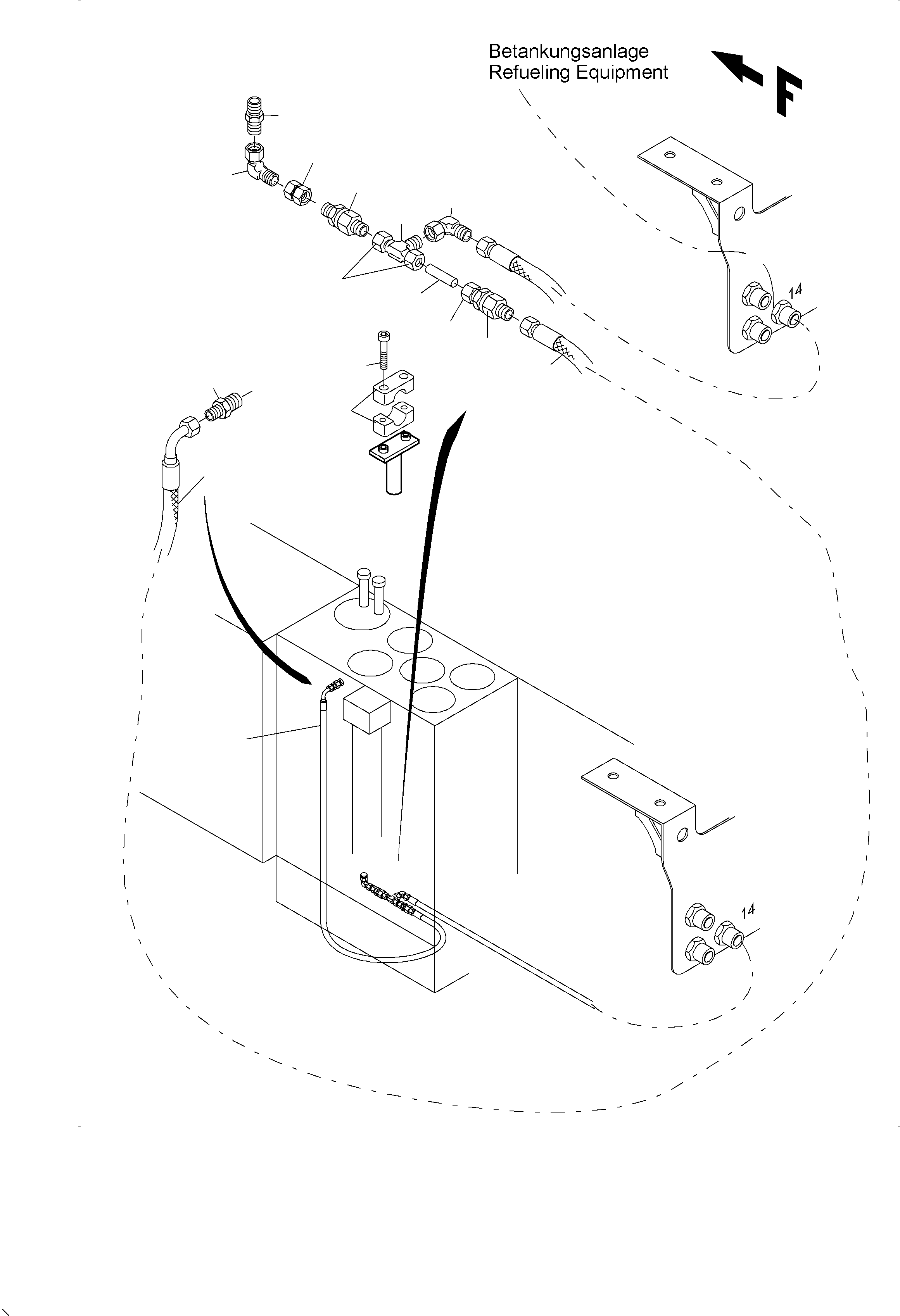 Komatsu parts book diagram for PC4000-11 S/N 08273: MAIN OIL TANK