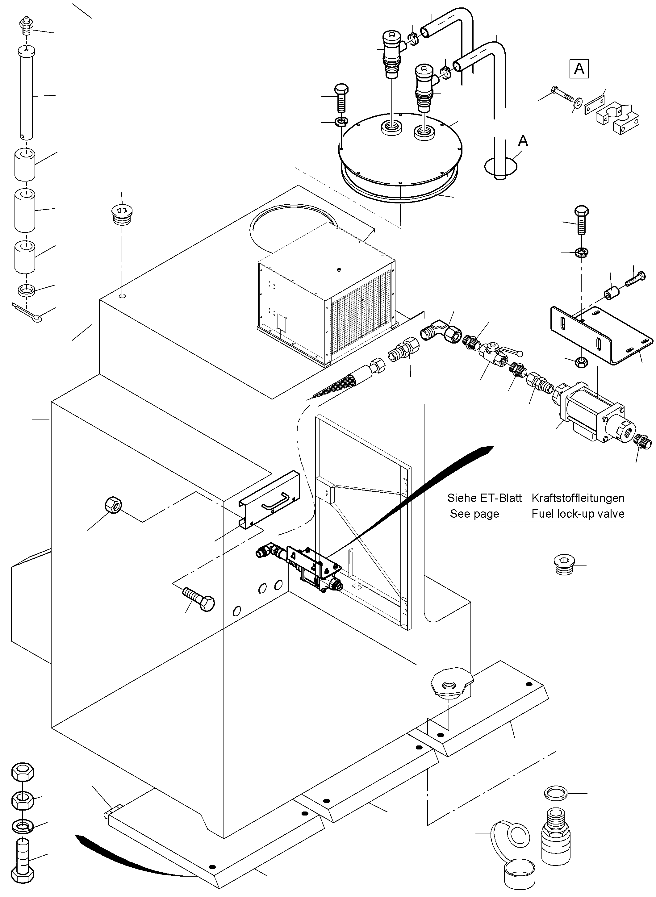 Komatsu parts book diagram for PC4000-11 S/N 08273: FUEL TANK