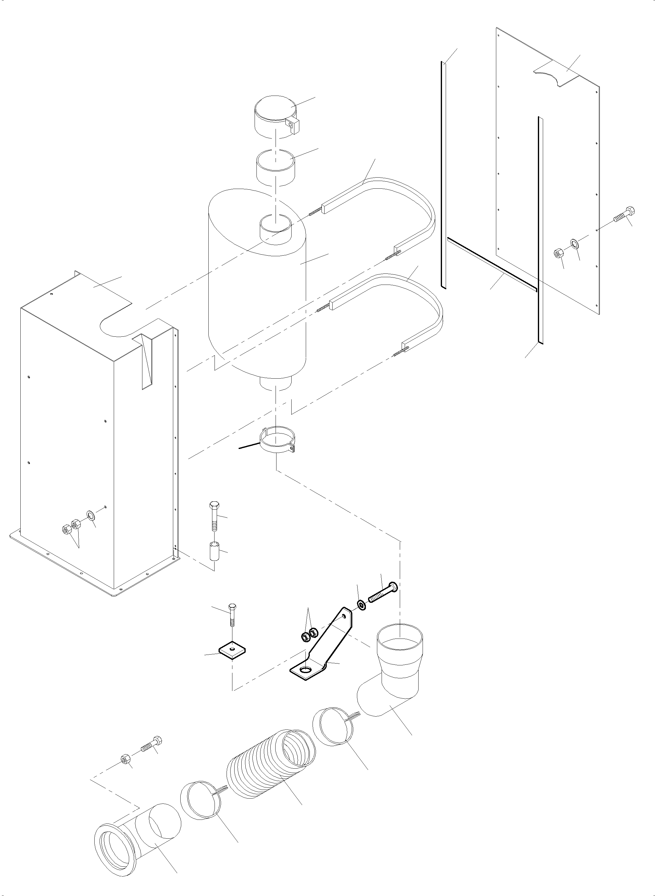 Komatsu parts book diagram for PC4000-11 S/N 08273: EXHAUST SYSTEM
