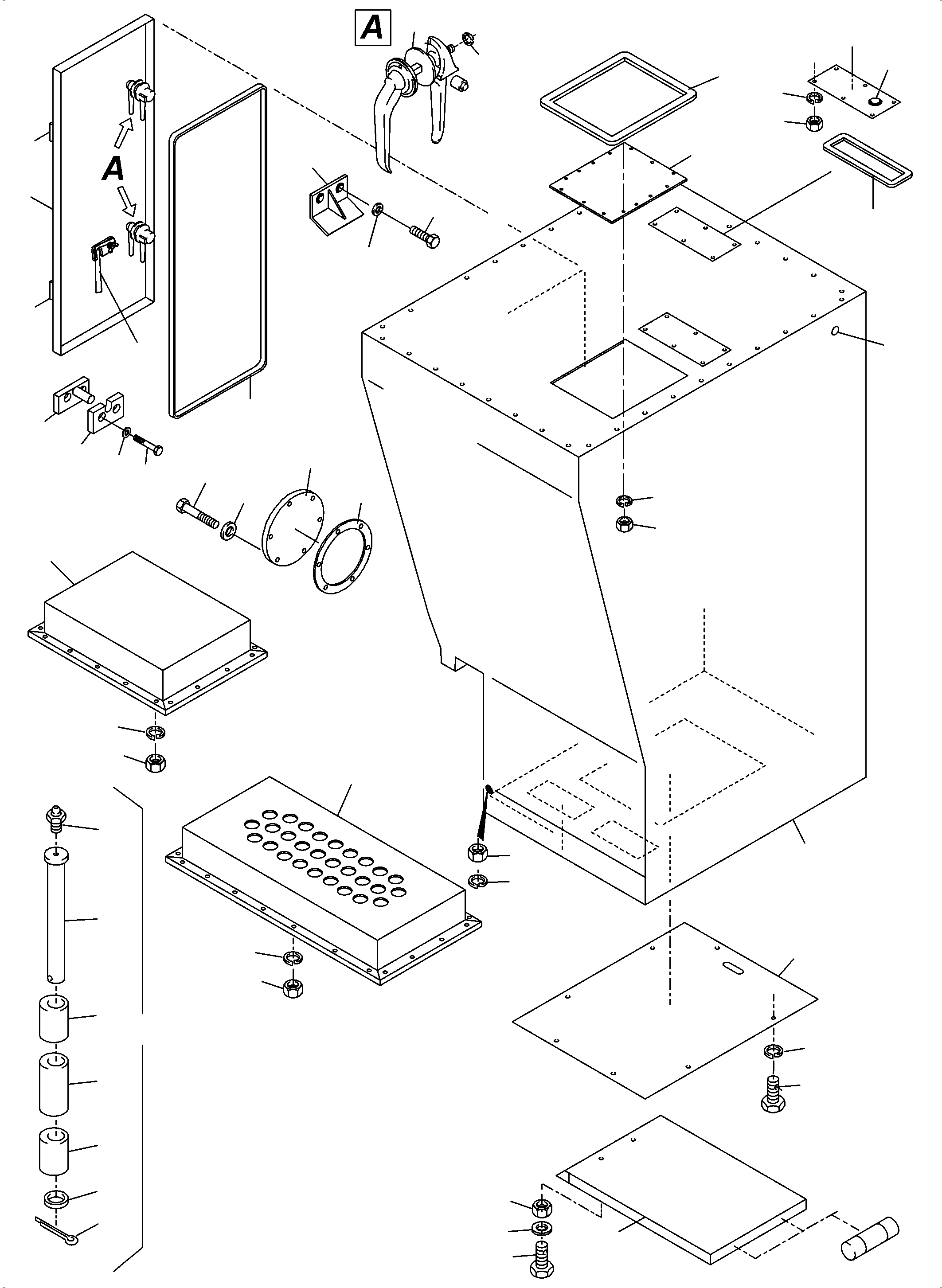 Komatsu parts book diagram for PC4000-11 S/N 08273: CAB SUPPORT