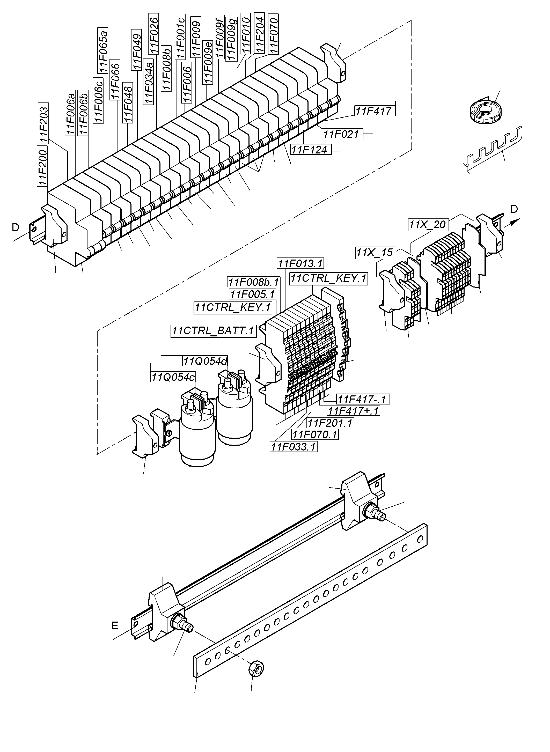 Komatsu parts book diagram for PC4000-11 S/N 08273: SWITCH FRAMING-CAB SUPPORT-LOCATION 11