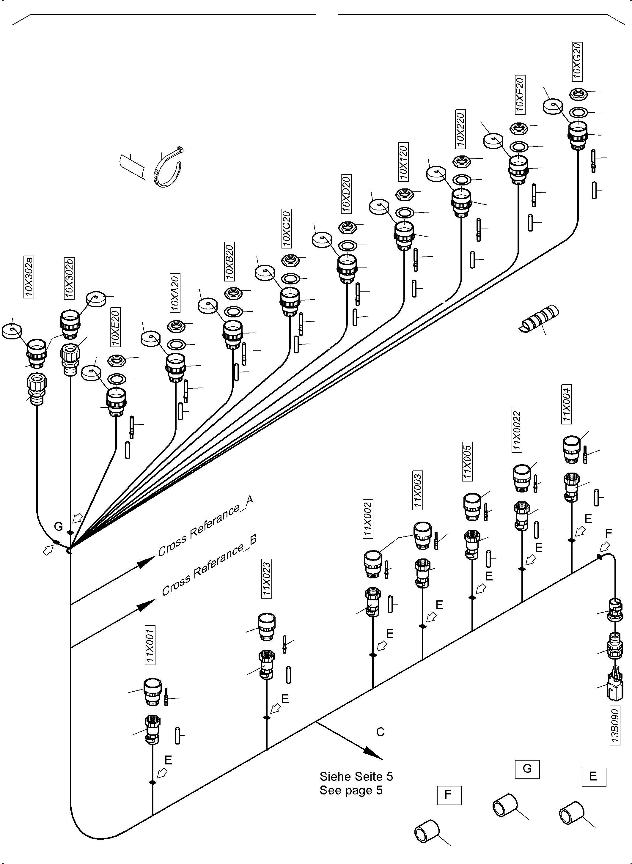 Komatsu parts book diagram for PC4000-11 S/N 08273: ELECTRIC - CAB SUPPORT