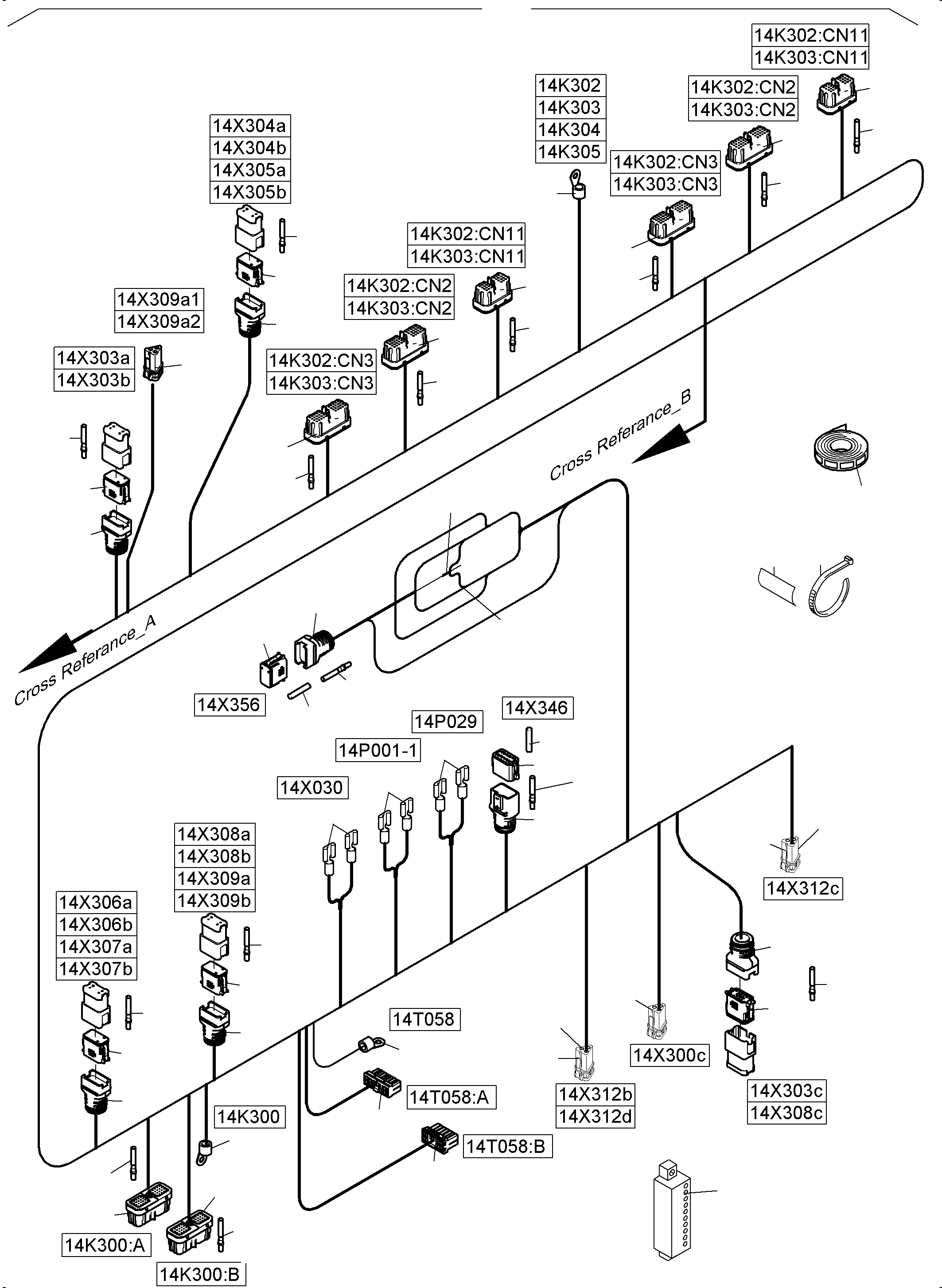 Komatsu parts book diagram for PC4000-11 S/N 08273: ELECTRIC - CAB SUPPORT