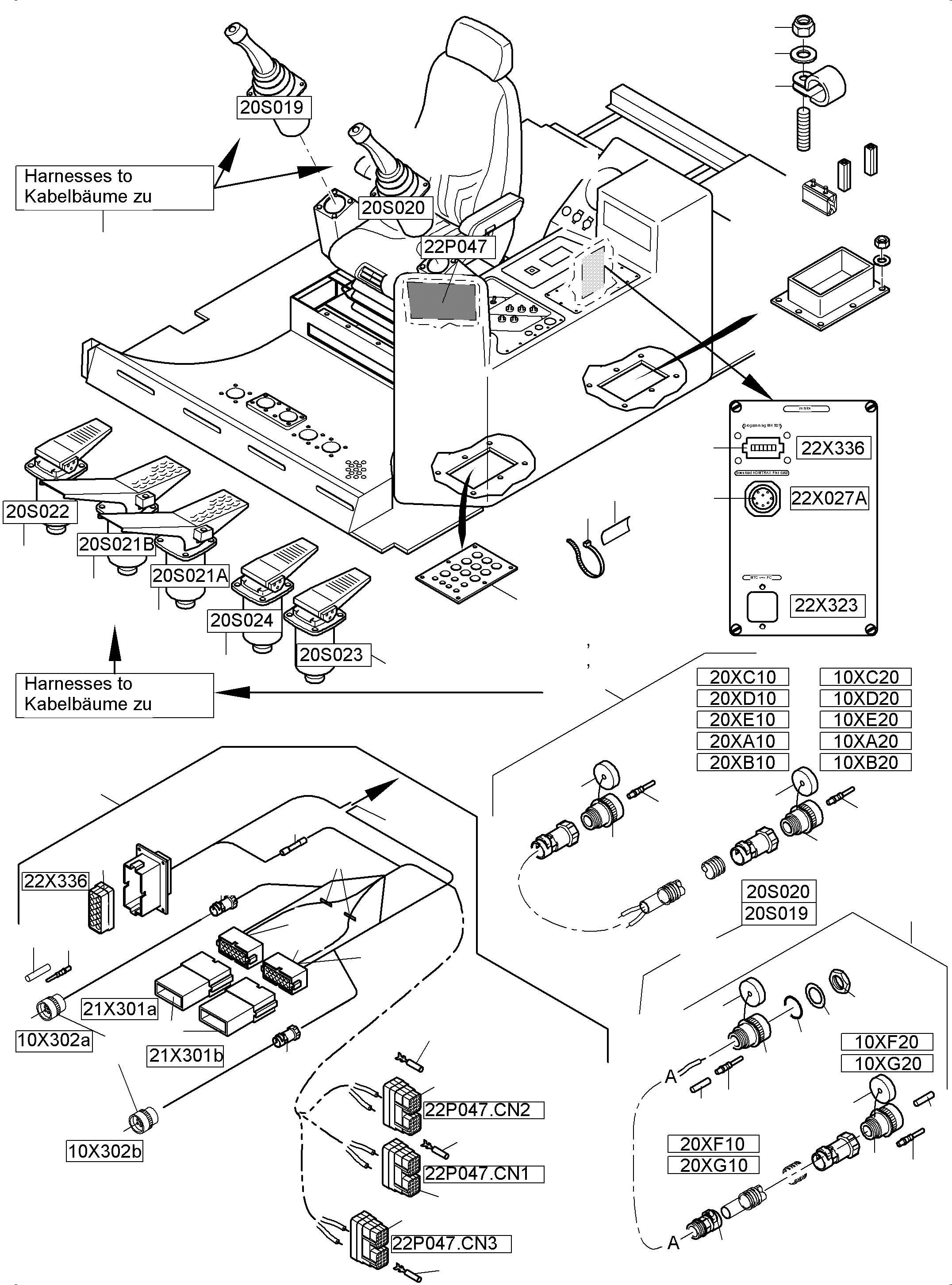 Excavators Mining Komatsu / PC4000-6E S/N 08280(G08280) / Cabin-Harnesses-Electric(356-2221c : 356-2221c)