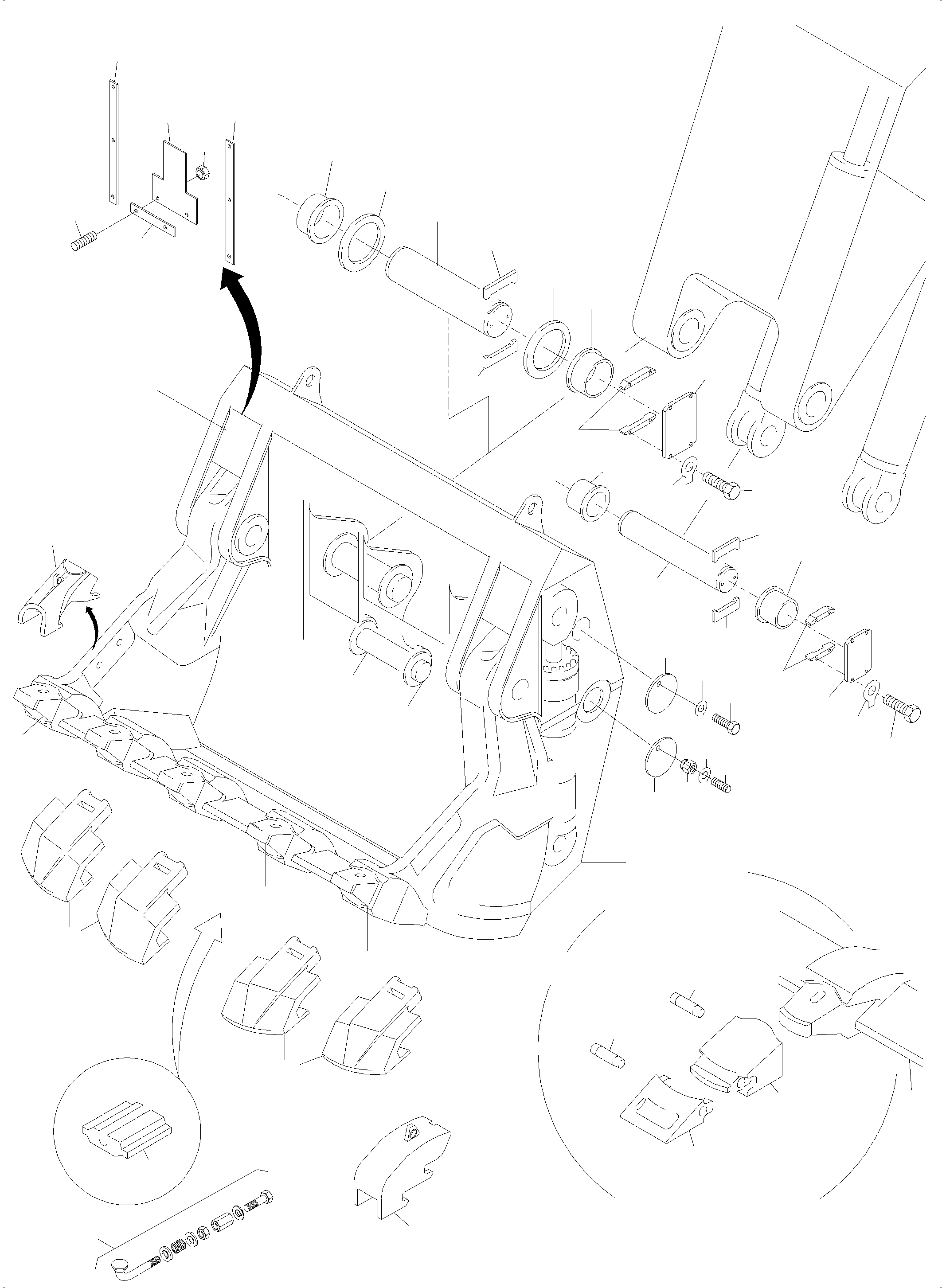 Excavators Mining Komatsu / PC4000-6E S/N 08284(G08284) / Bullclam Bucket 24,0 cbm(355-5013-1 : 355-5013-1)