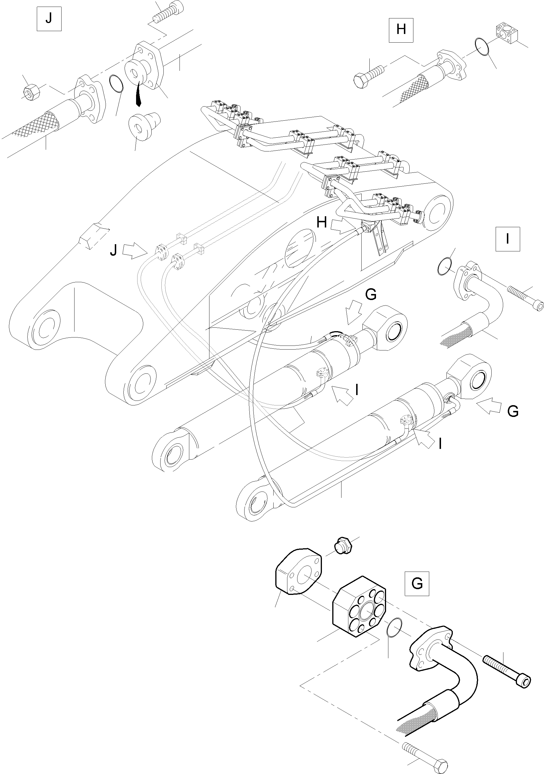 Excavators Mining Komatsu / PC4000-6E S/N 08284(G08284) / Bullclam Bucket Stick 4,9 m(355-4200h : 355-4200h)