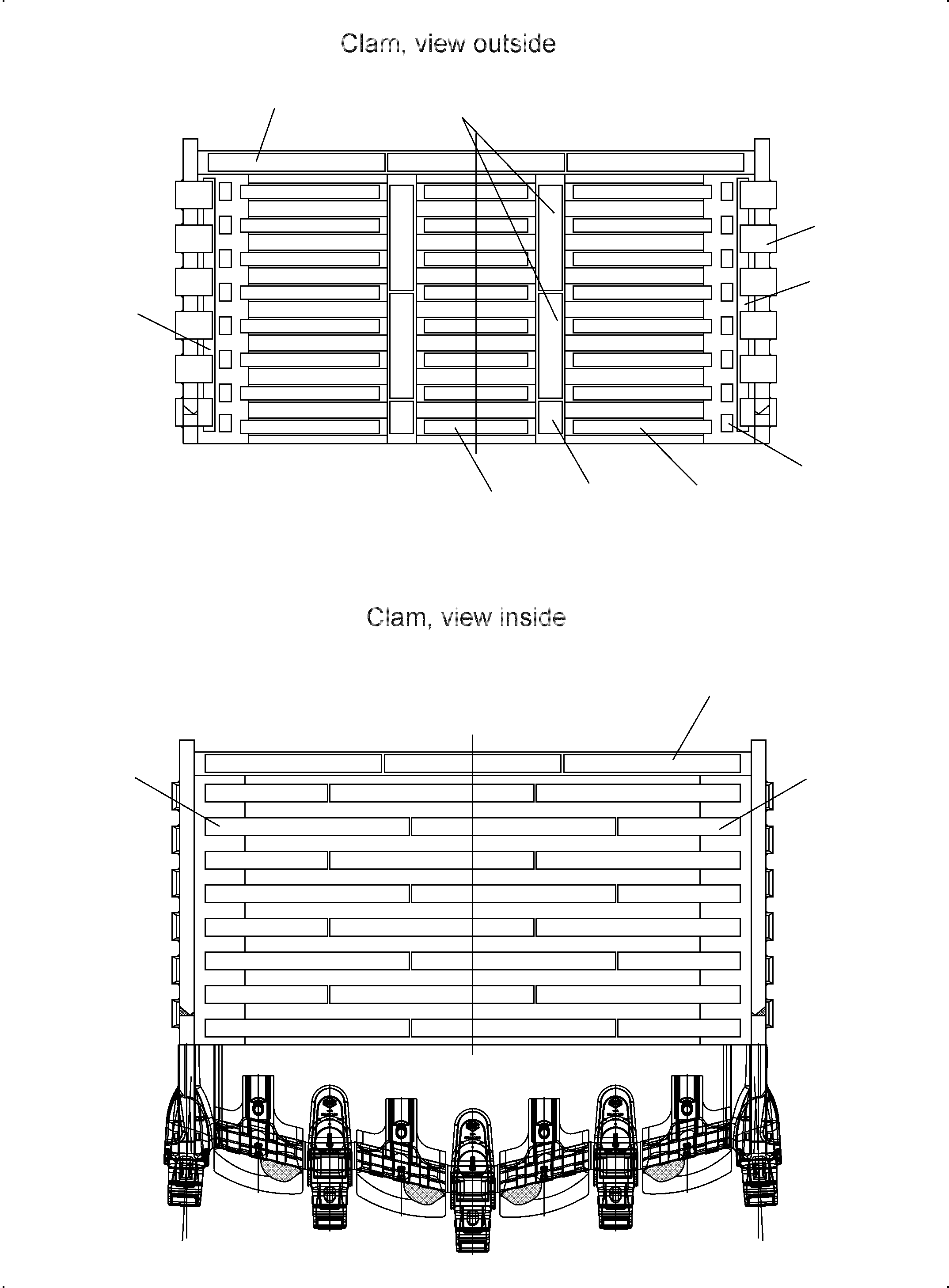 Excavators Mining Komatsu / PC4000-6E S/N 08284(G08284) / Wear and Tear Parts Bucket Clam 24.0 m3 STD(355-5285 : 355-5285)