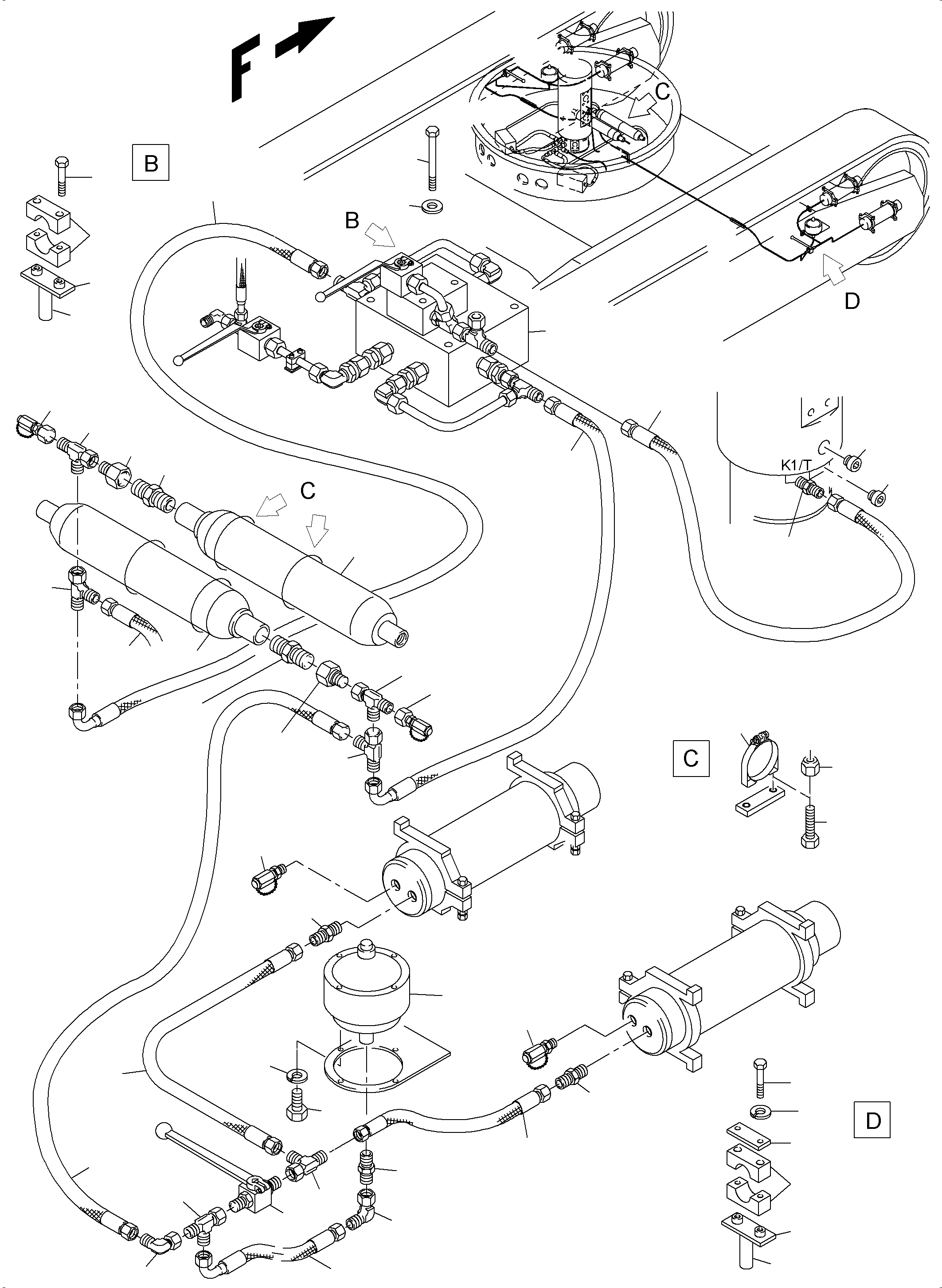 Komatsu parts book diagram for PC4000-6E S/N 08286: TRACK ADJUSTING