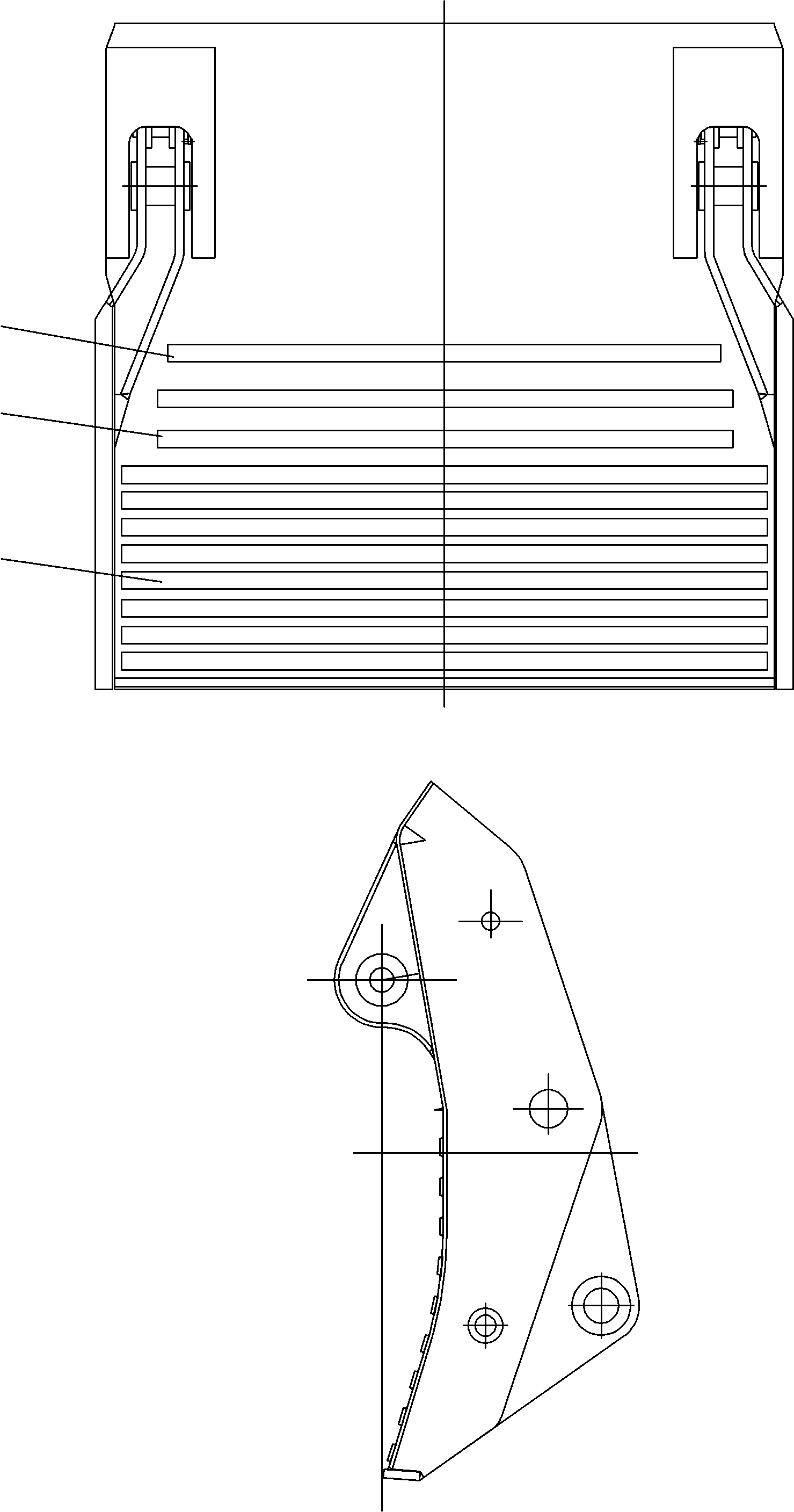Komatsu parts book diagram for PC4000-6E S/N 08286: WEAR AND TEAR PARTS BULLCLAM BUCKET WALL 22+24 ST