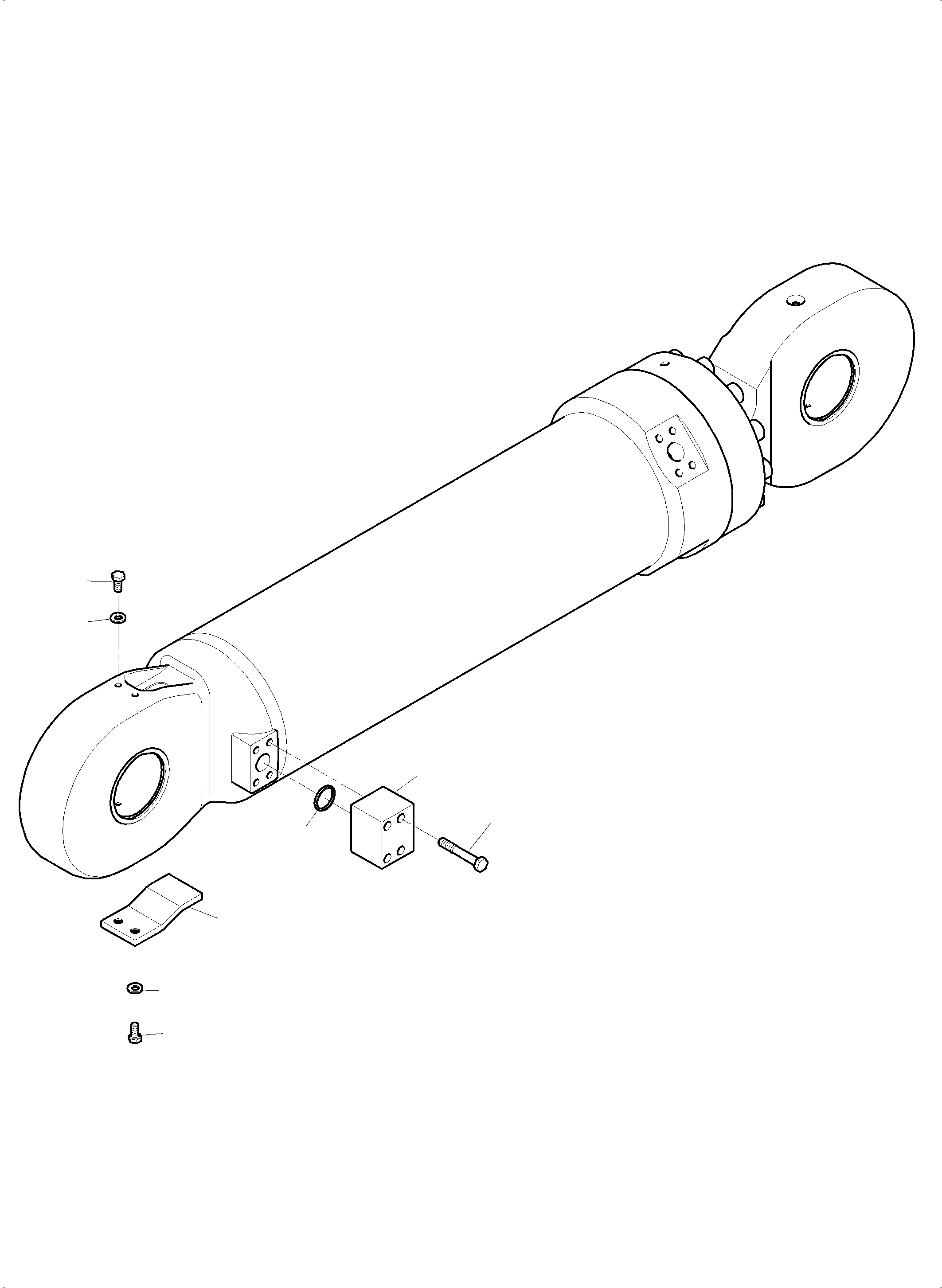 Komatsu parts book diagram for PC4000-6E S/N 08286: CONNECTOR CLAM CYLINDER, R.H. AND L.H.