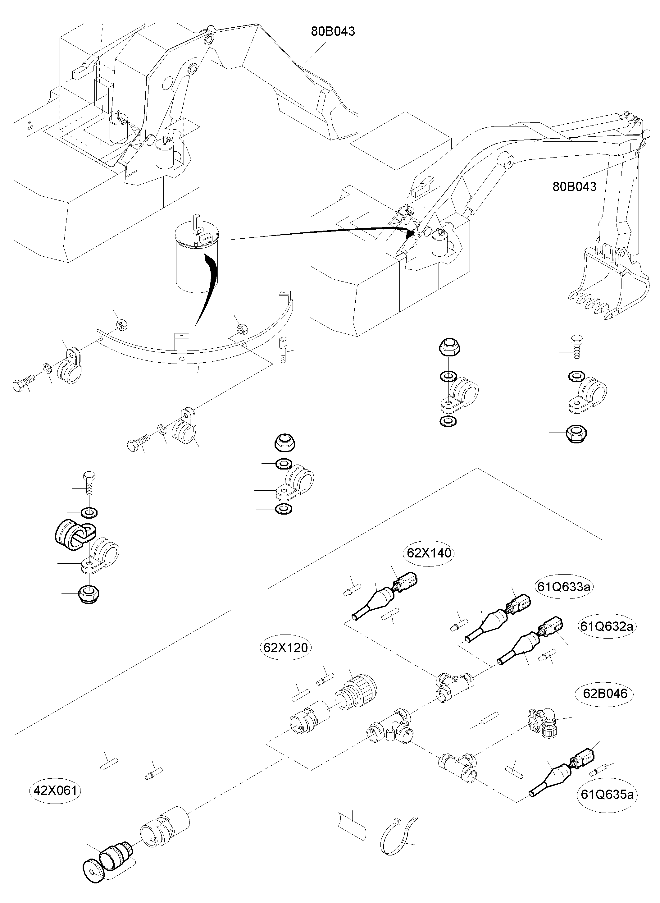 Komatsu parts book diagram for PC4000-6E S/N 08286: ELECTRIC PARTS LUBE SYSTEM