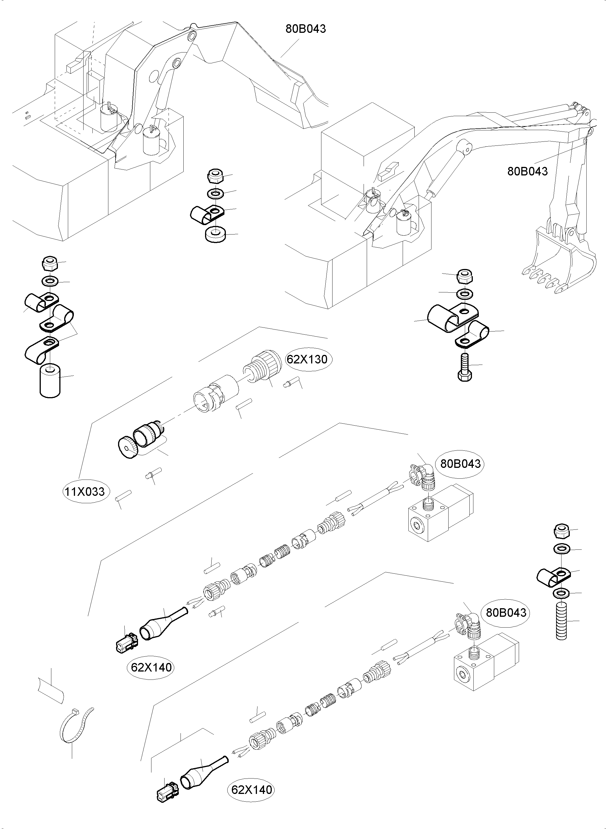 Komatsu parts book diagram for PC4000-6E S/N 08286: ELECTRIC PARTS LUBE SYSTEM