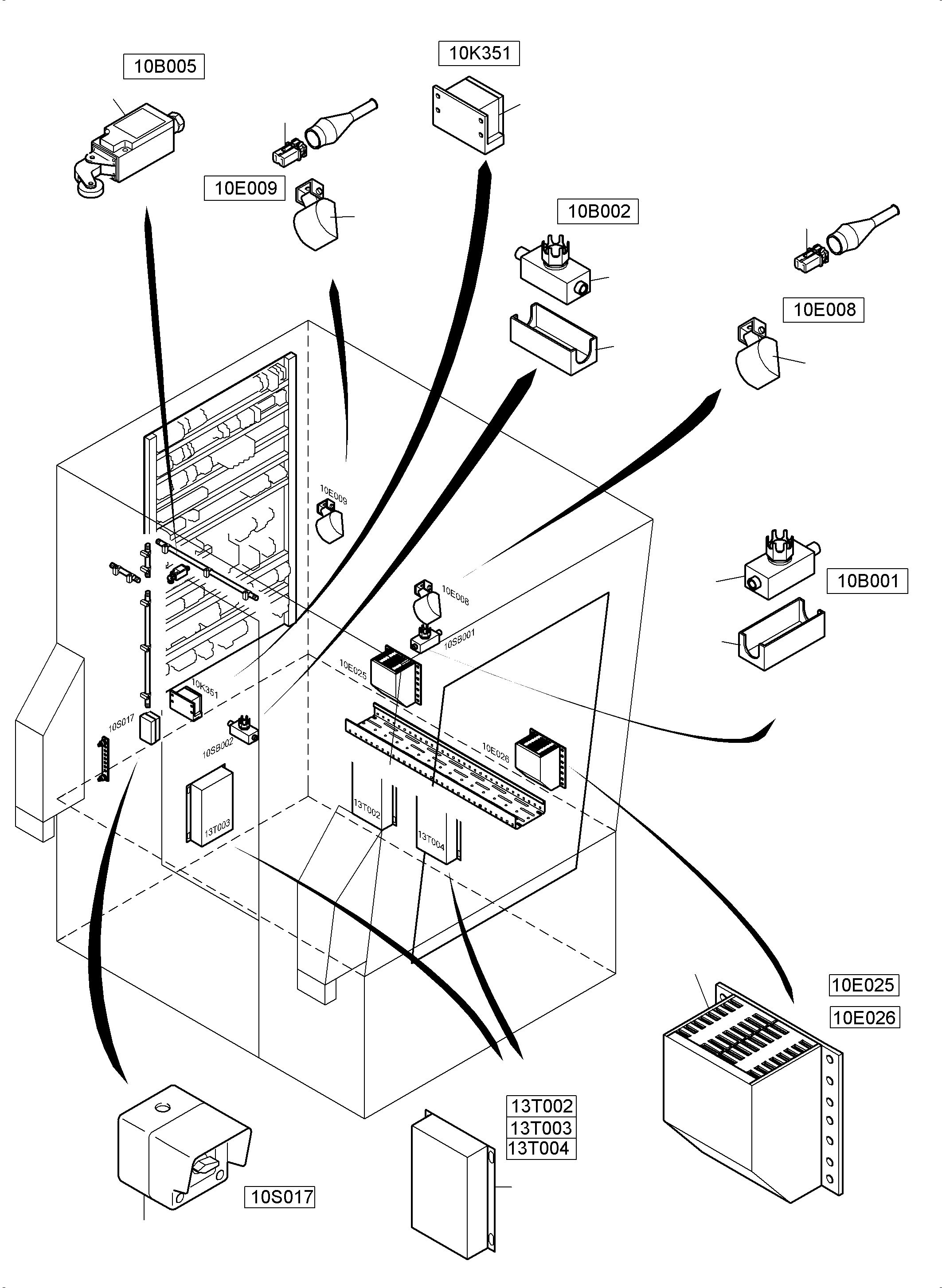 Komatsu parts book diagram for PC4000-6E S/N 08286: CAB SUPPORT