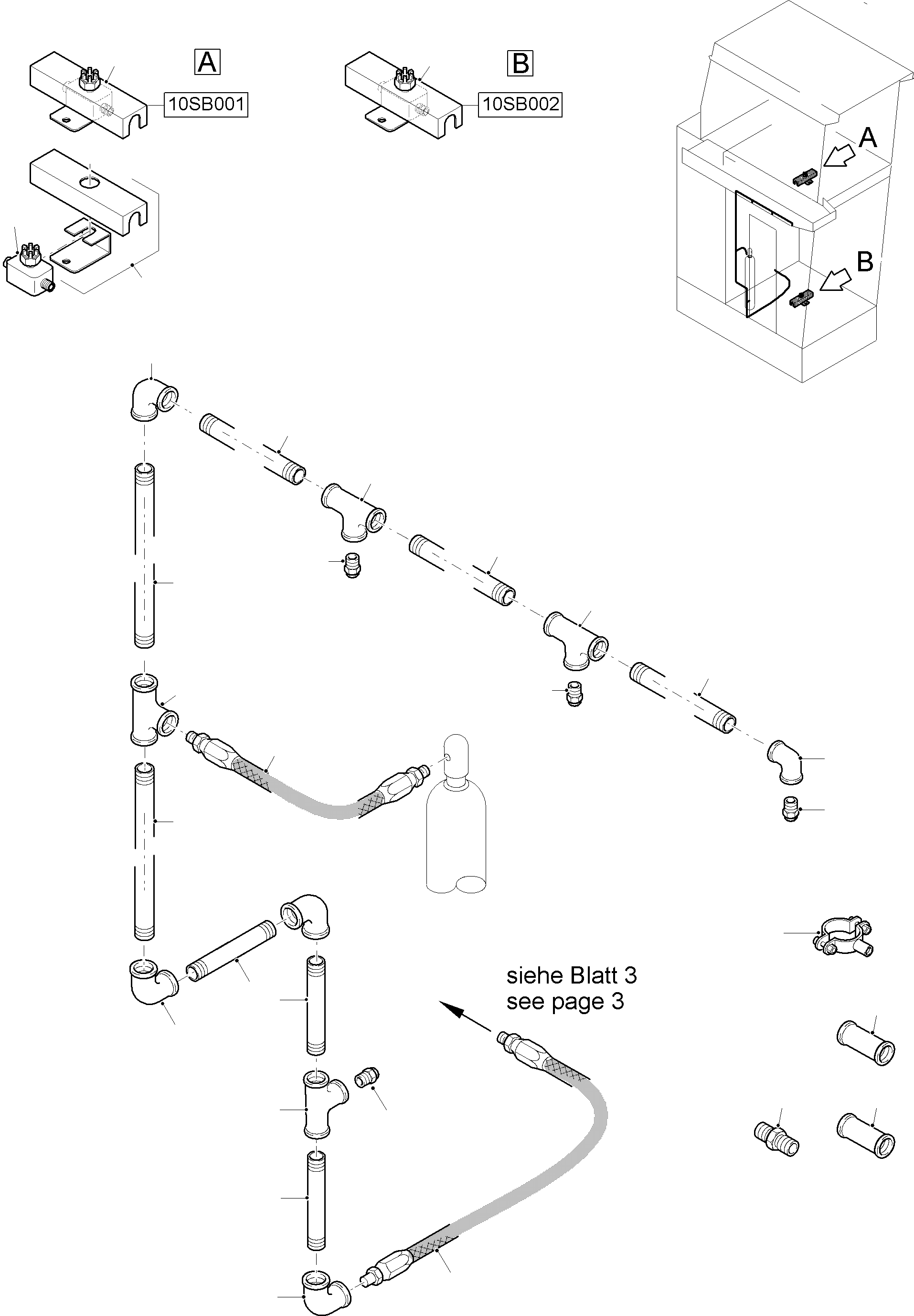 Komatsu parts book diagram for PC4000-6E S/N 08286: ACTUATING SYSTEM, HANDOPERATED