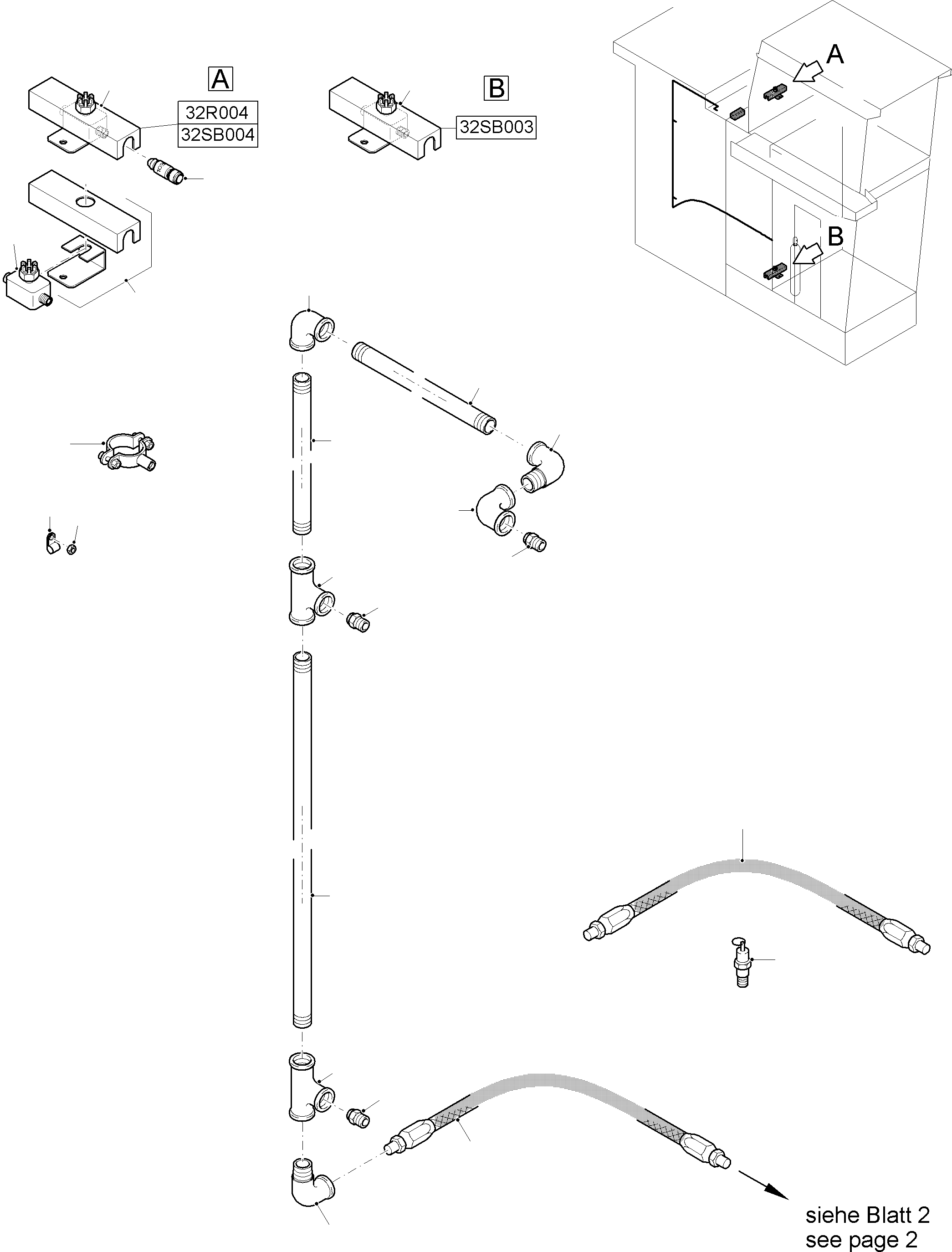 Komatsu parts book diagram for PC4000-6E S/N 08286: ACTUATING SYSTEM, HANDOPERATED