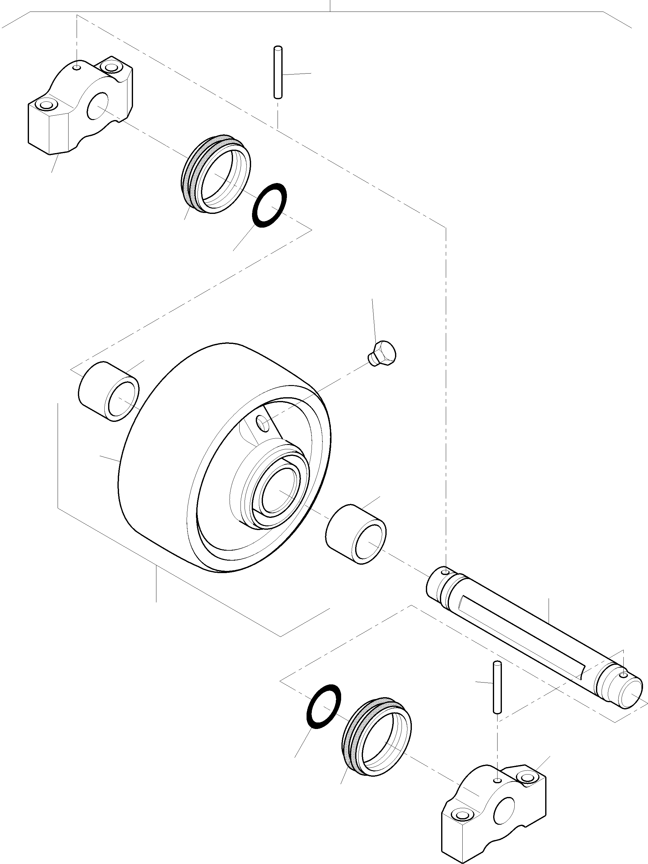Komatsu parts book diagram for PC4000-6E S/N 08286: TOP ROLLER