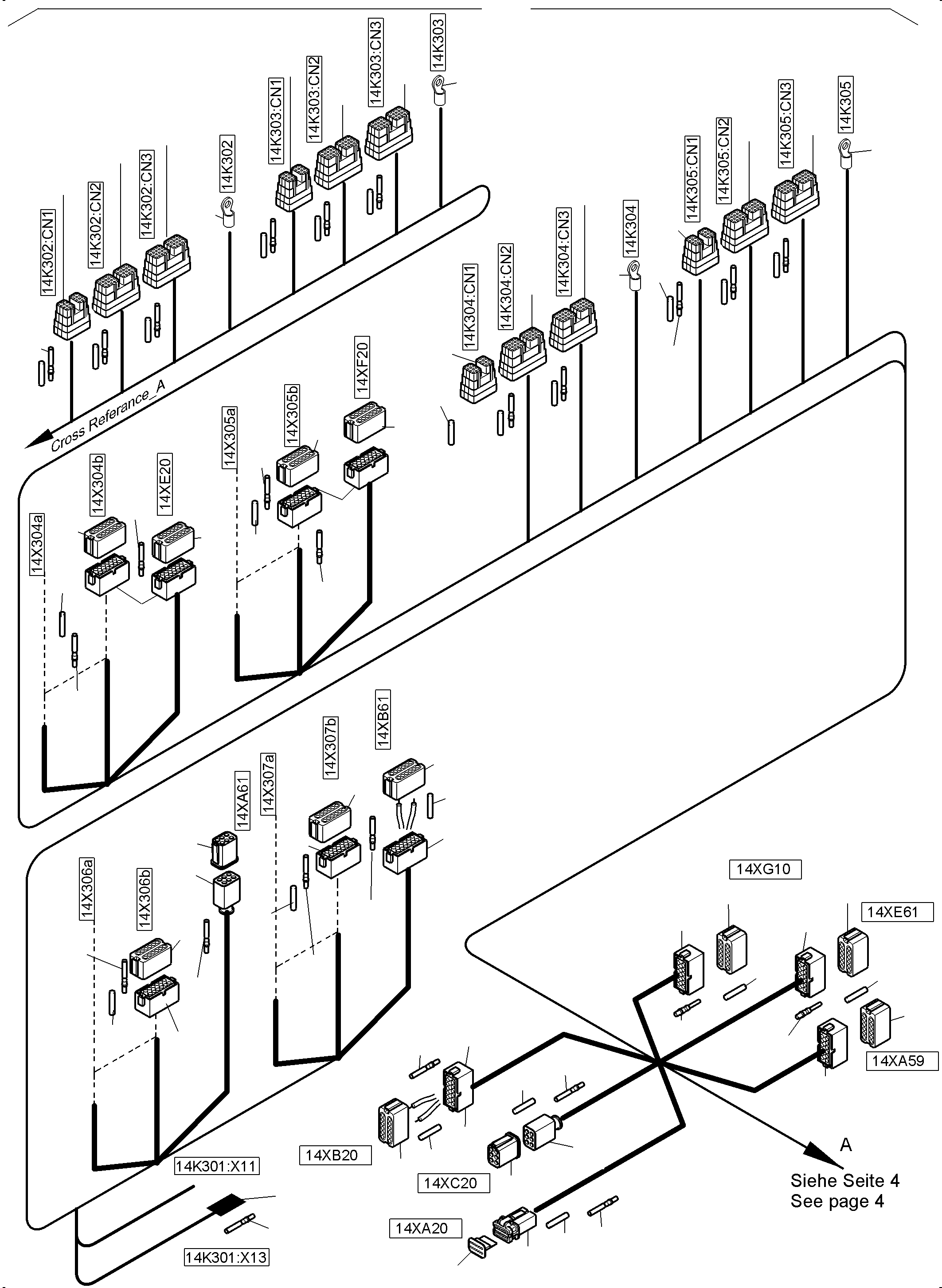 Komatsu parts book diagram for PC4000-6E S/N 08286: ELECTIC - CAB SUPPORT