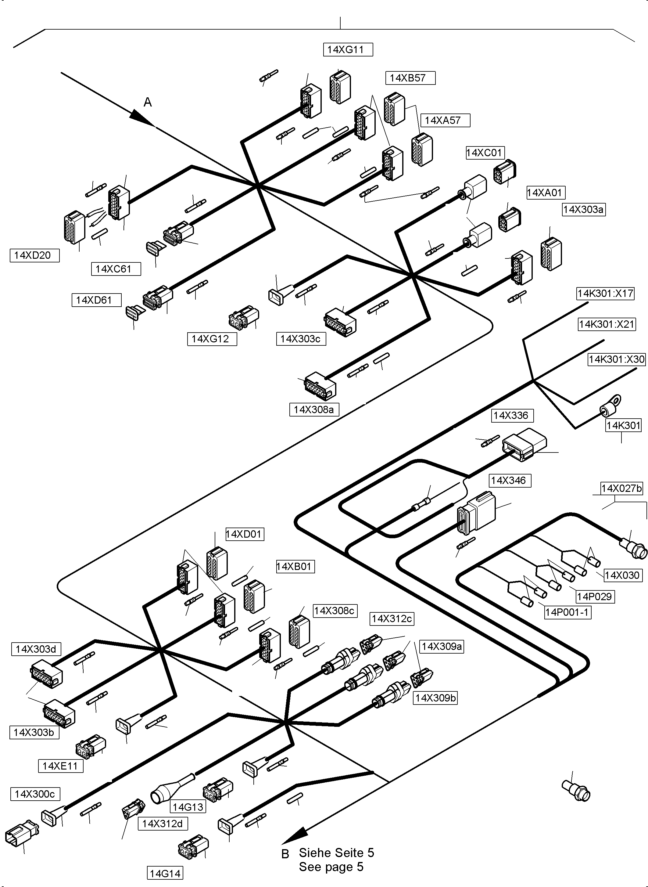 Komatsu parts book diagram for PC4000-6E S/N 08286: ELECTIC - CAB SUPPORT