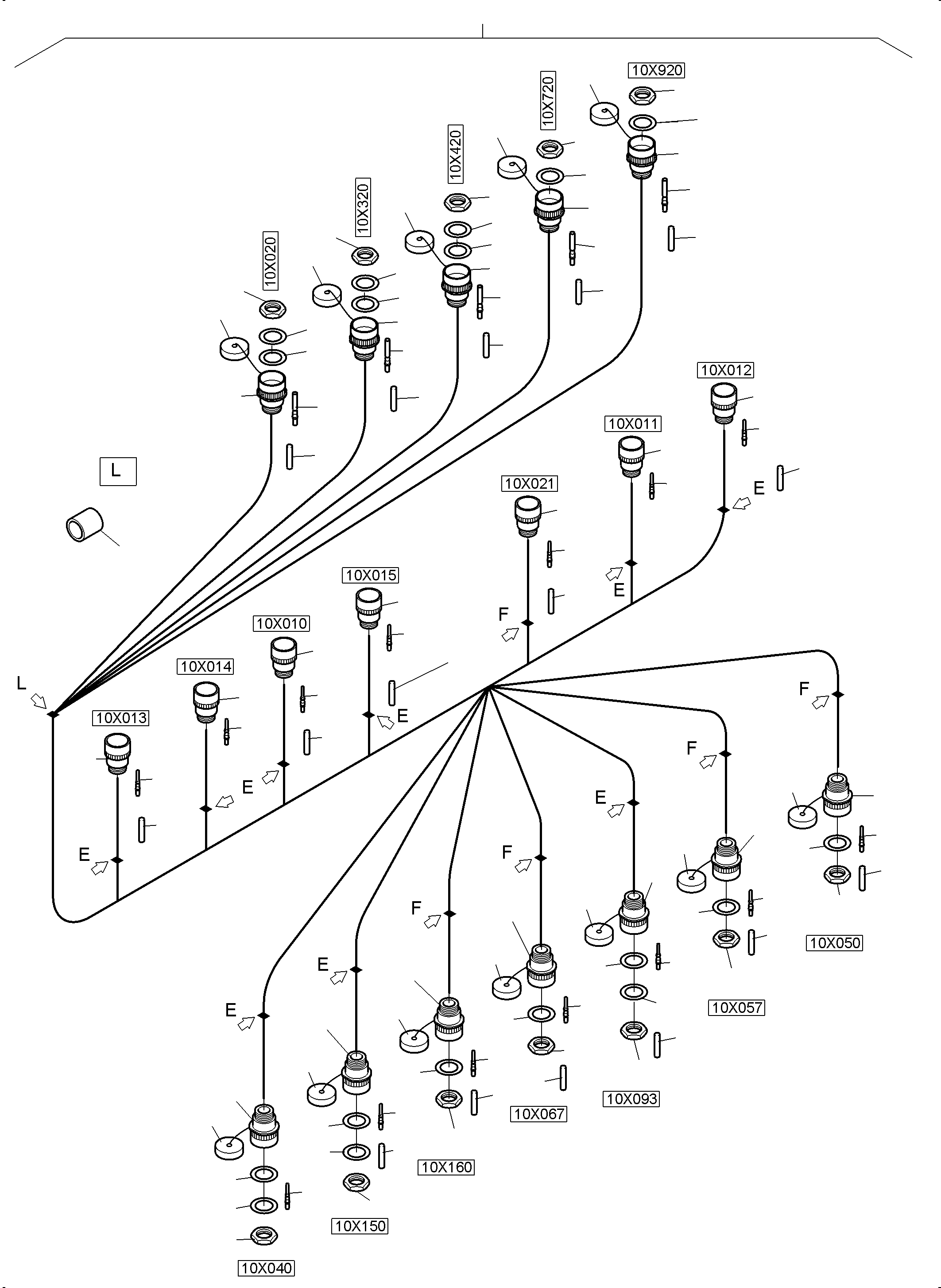 Komatsu parts book diagram for PC4000-6E S/N 08286: ELECTIC - CAB SUPPORT