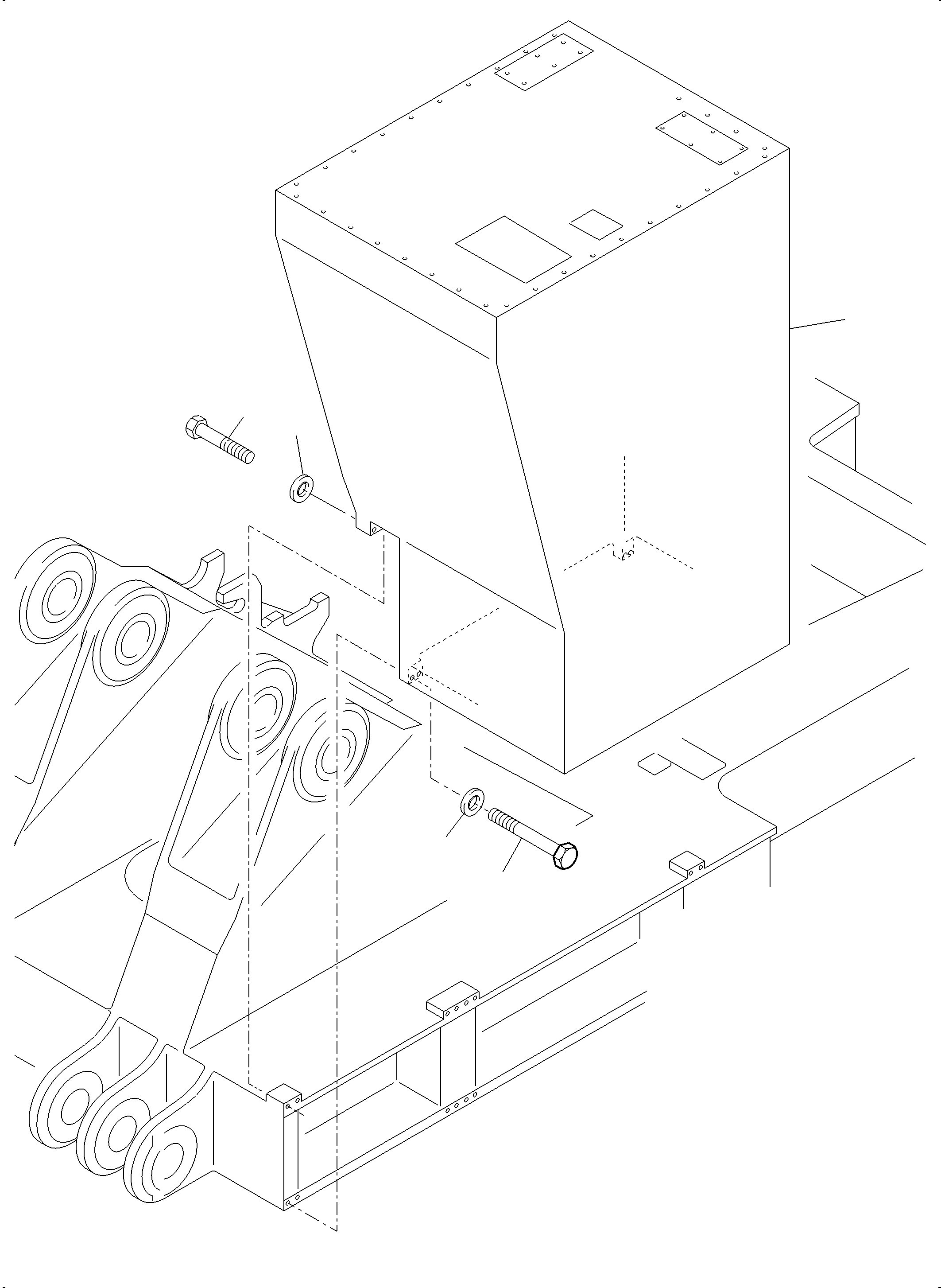 Komatsu parts book diagram for PC4000-6E S/N 08286: CAB SUPPORT