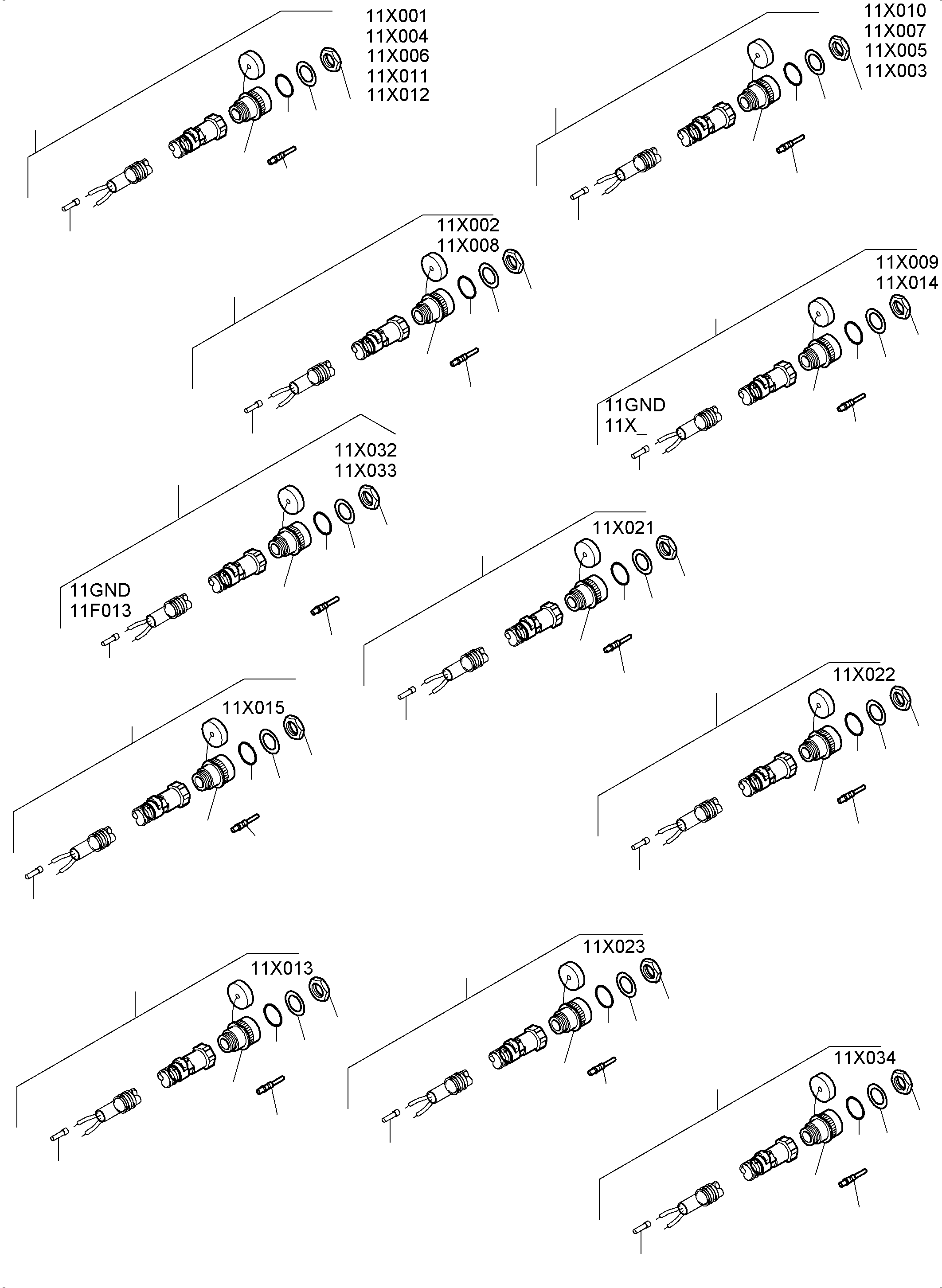 Komatsu parts book diagram for PC4000-6E S/N 08286: SWITCH FRAMING LOCATION 11